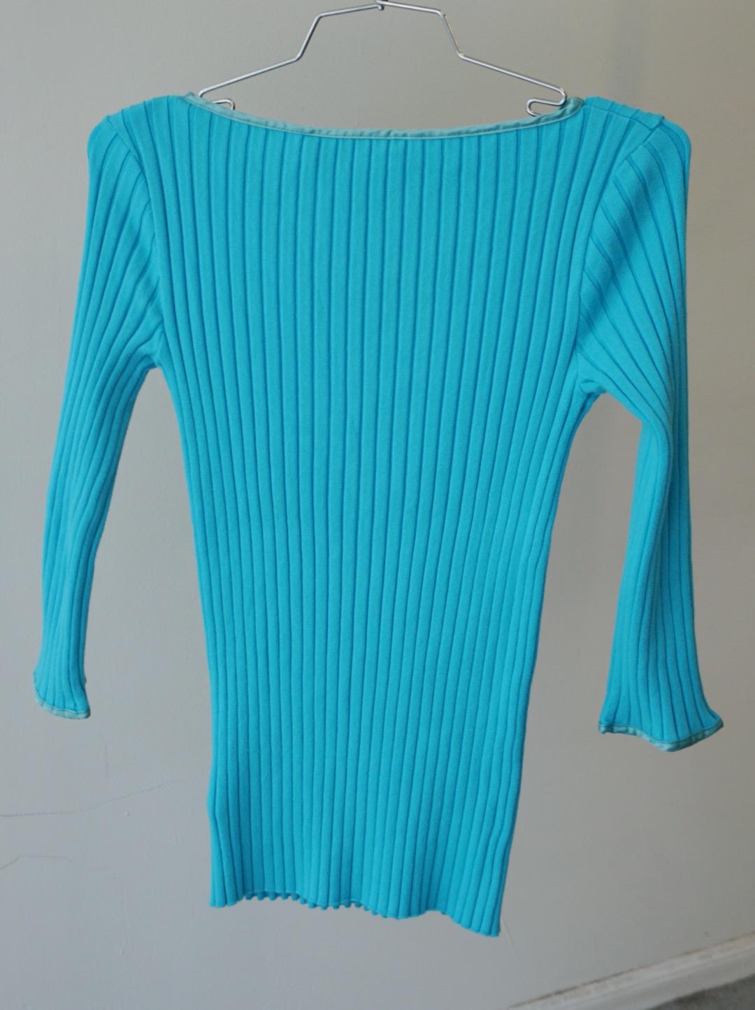Blugirl Half Sleeve Ribbed Top