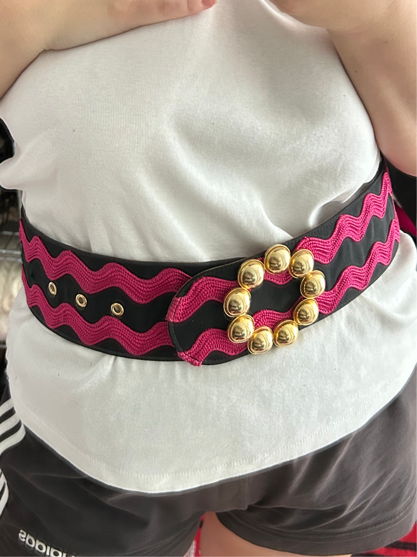 MOSCHINO gold leather belt