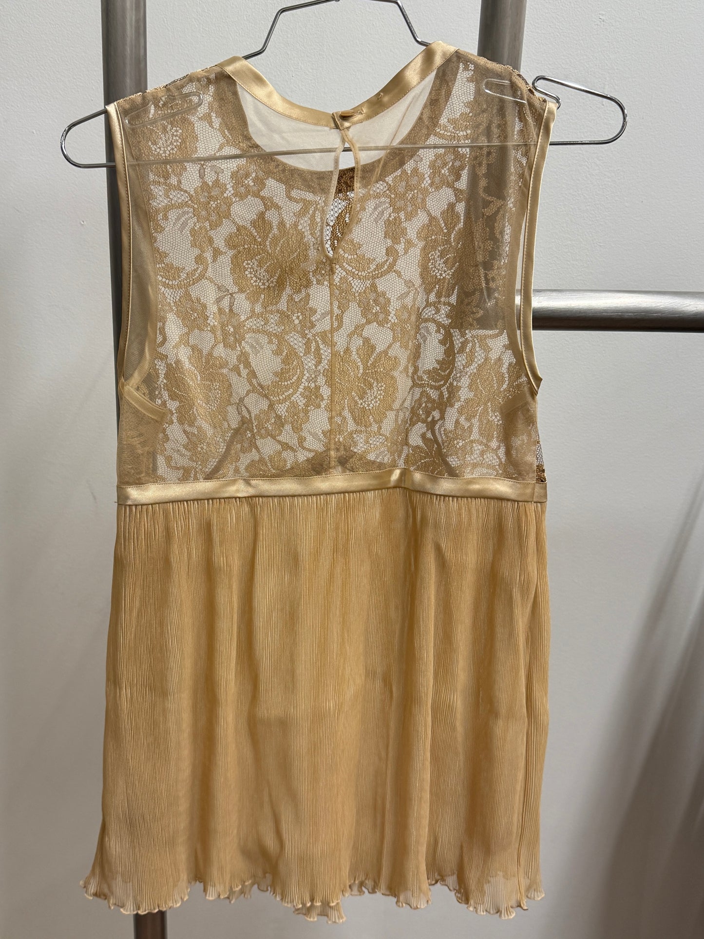 Vintage Parisian Lace & Chiffon Top