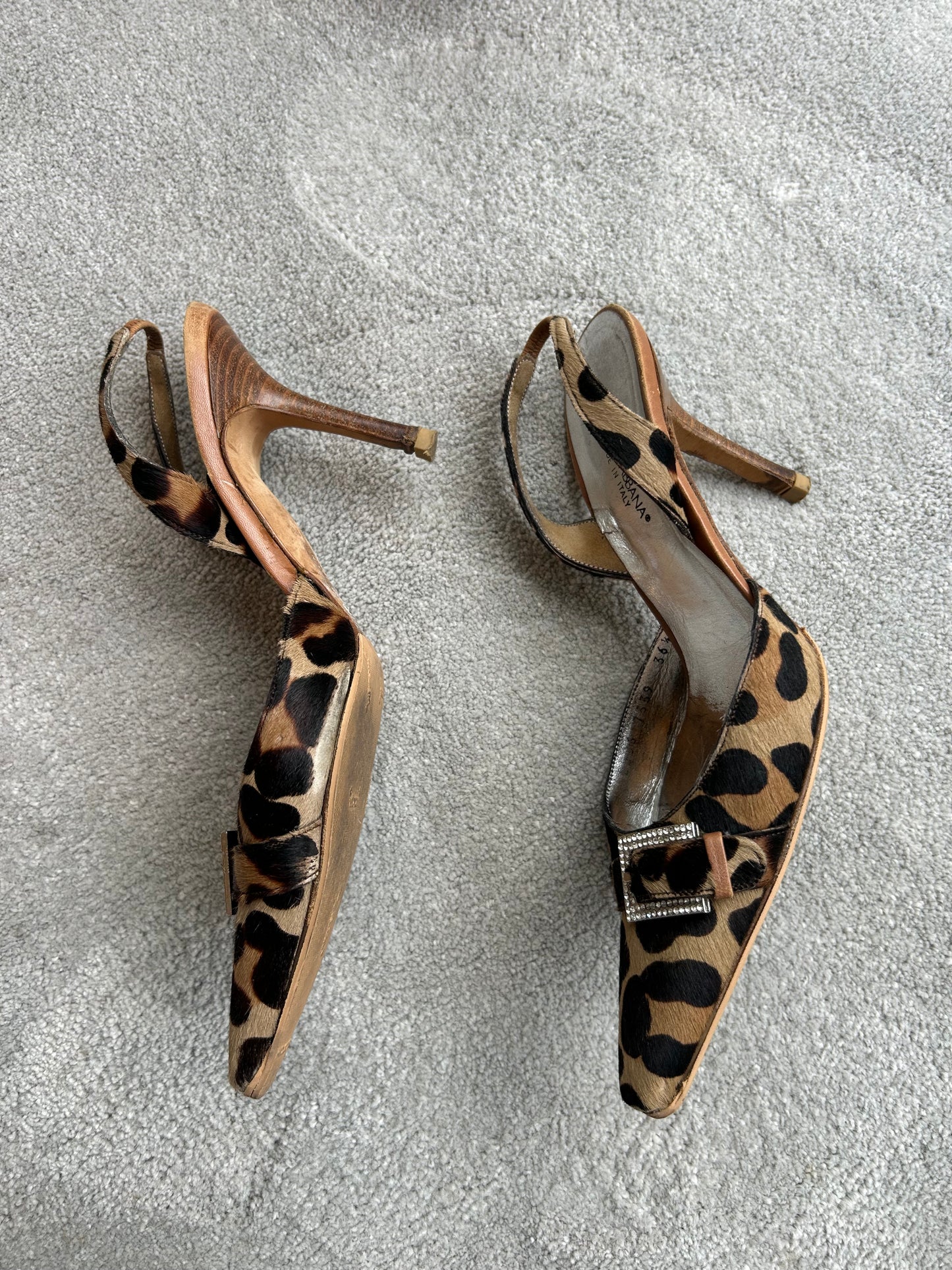 Dolce & Gabbana leopard calf hair heels 36 EU