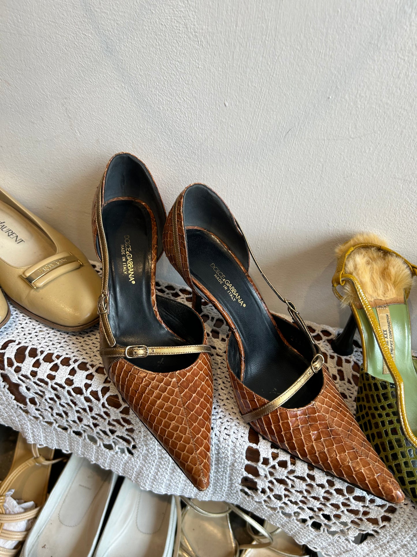 D&G snakeskin heels 37 EU