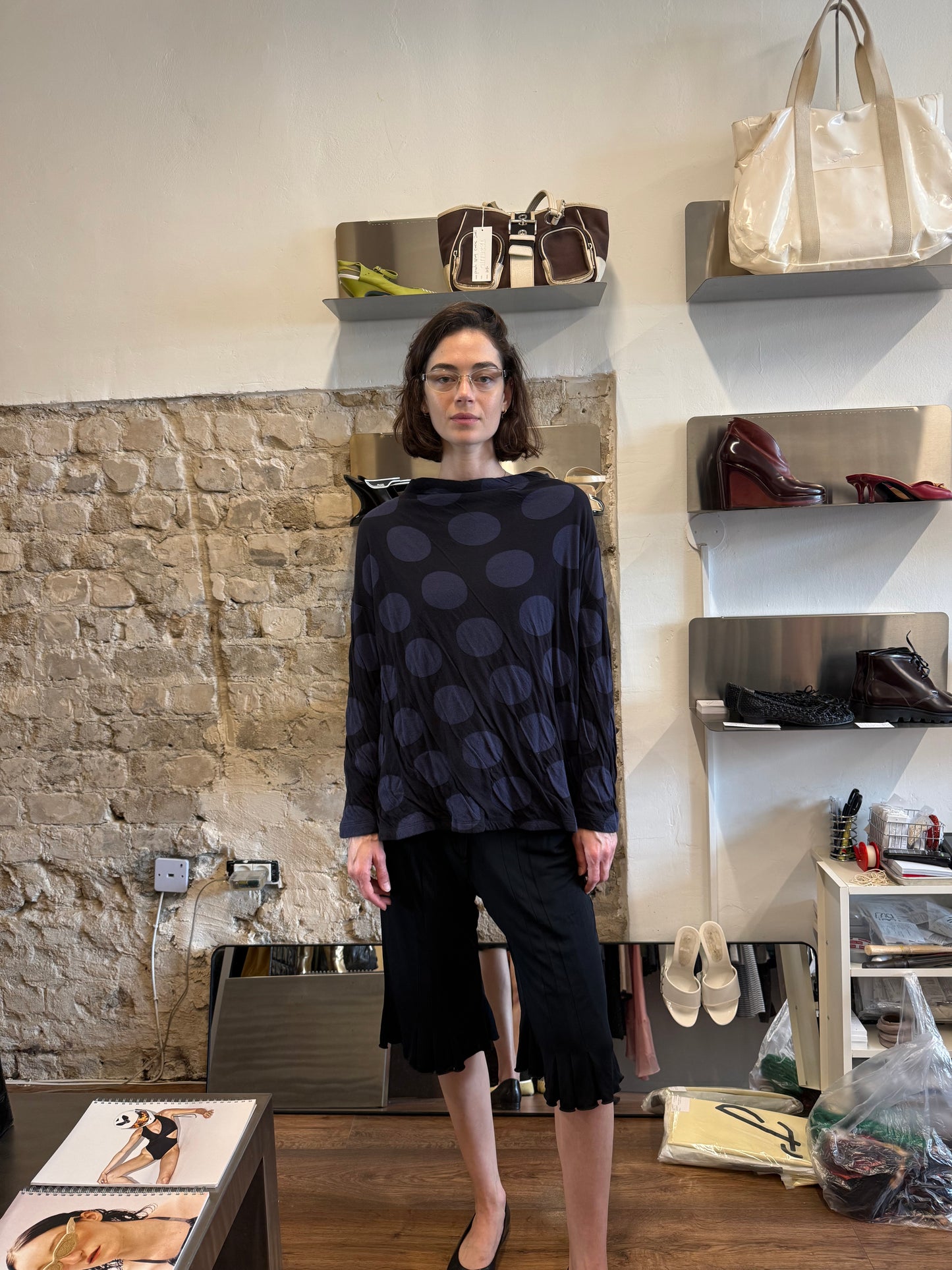 Y’s for Living oversized polka dot top