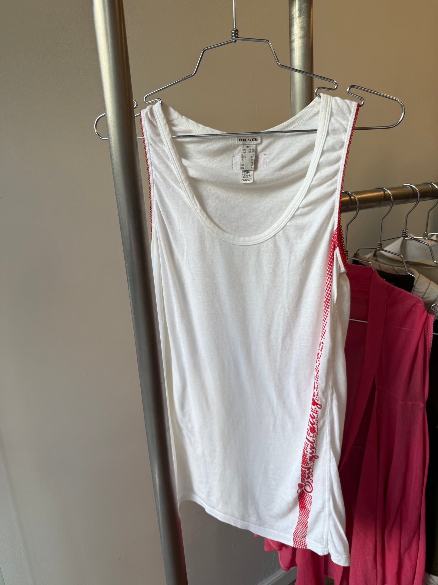 Diesel Vintage White Tank Top