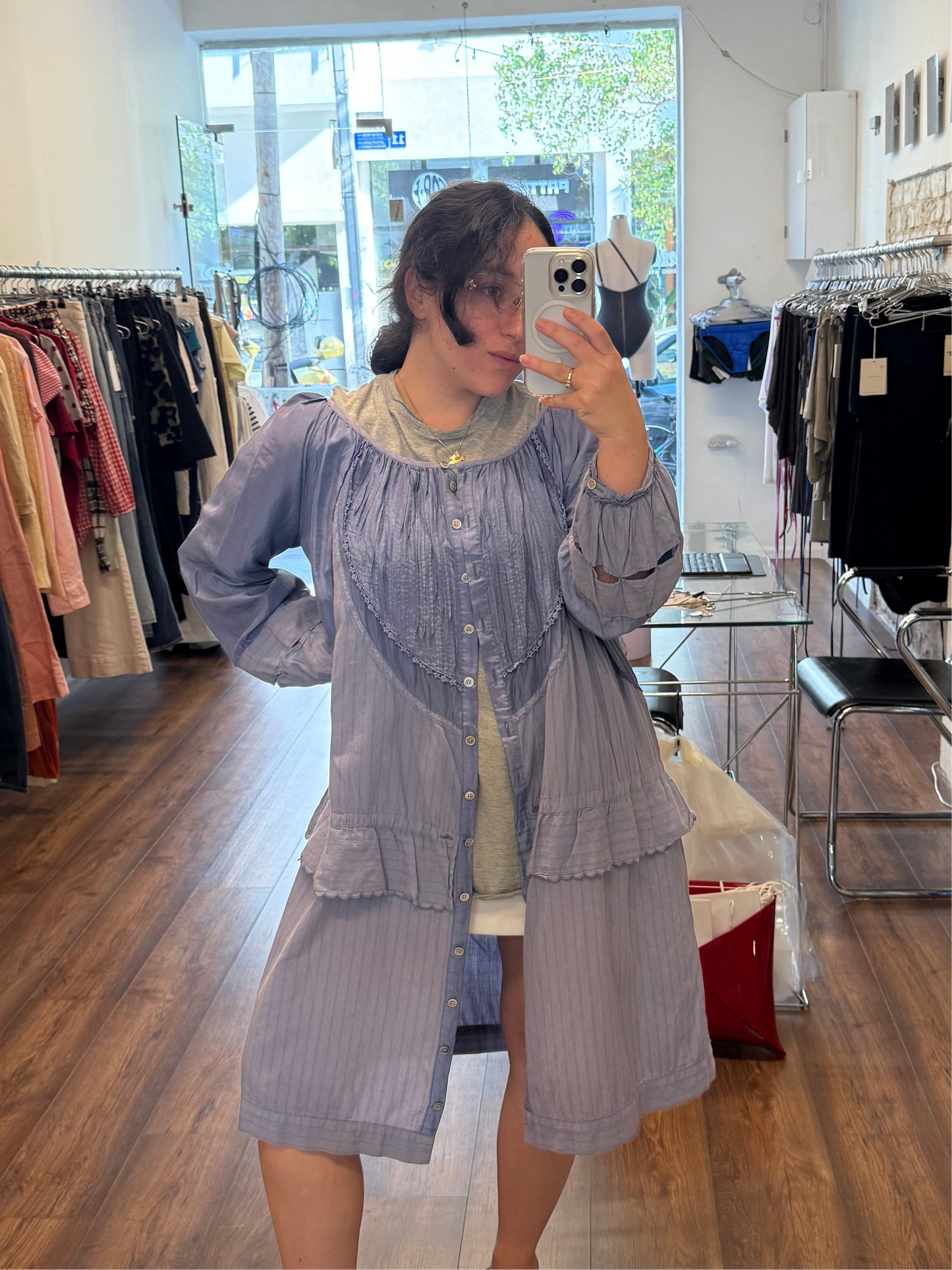 Tsumori Chisato layered shirt dress / robe