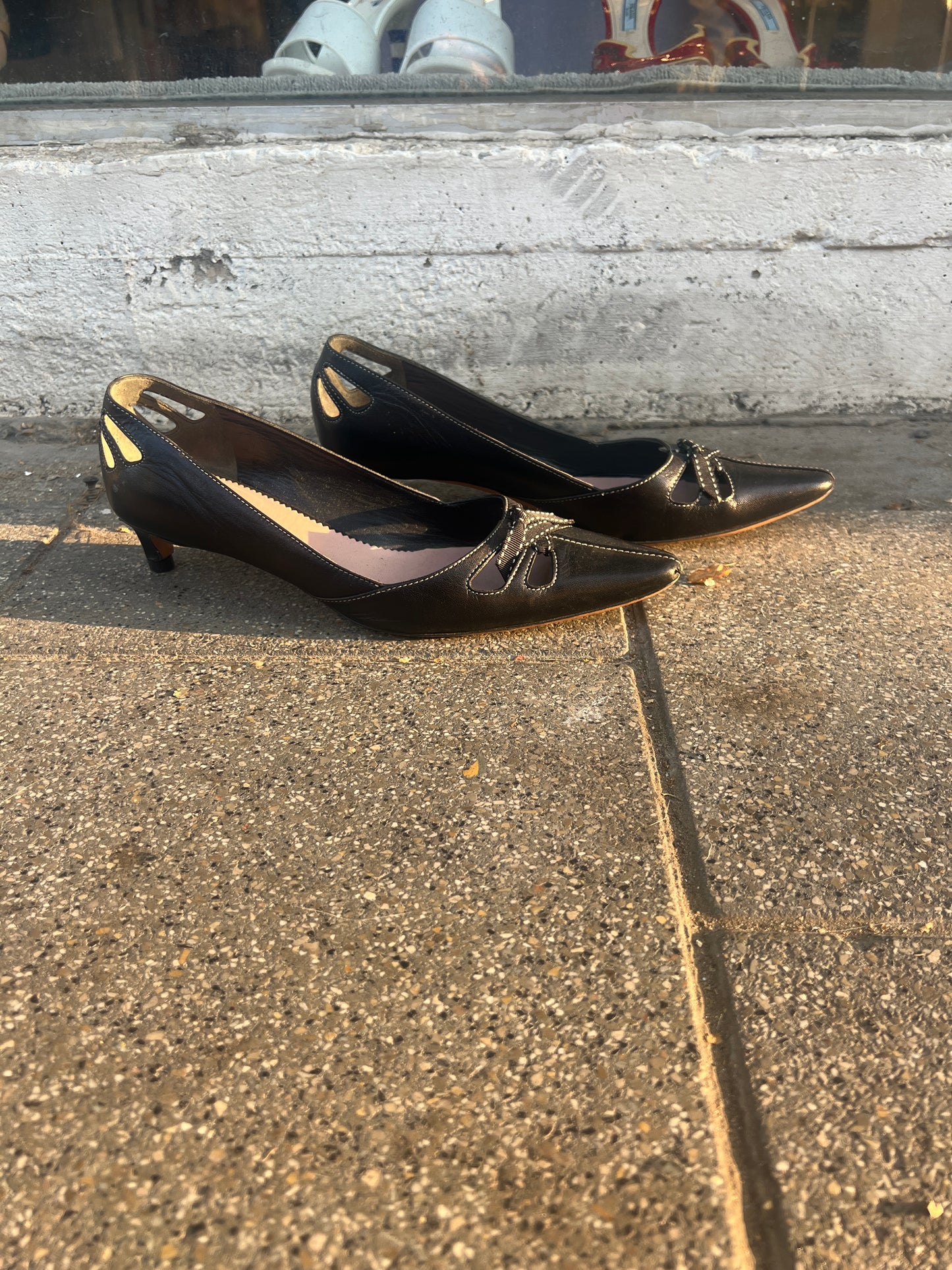 Prada Bow Kitten Heels
