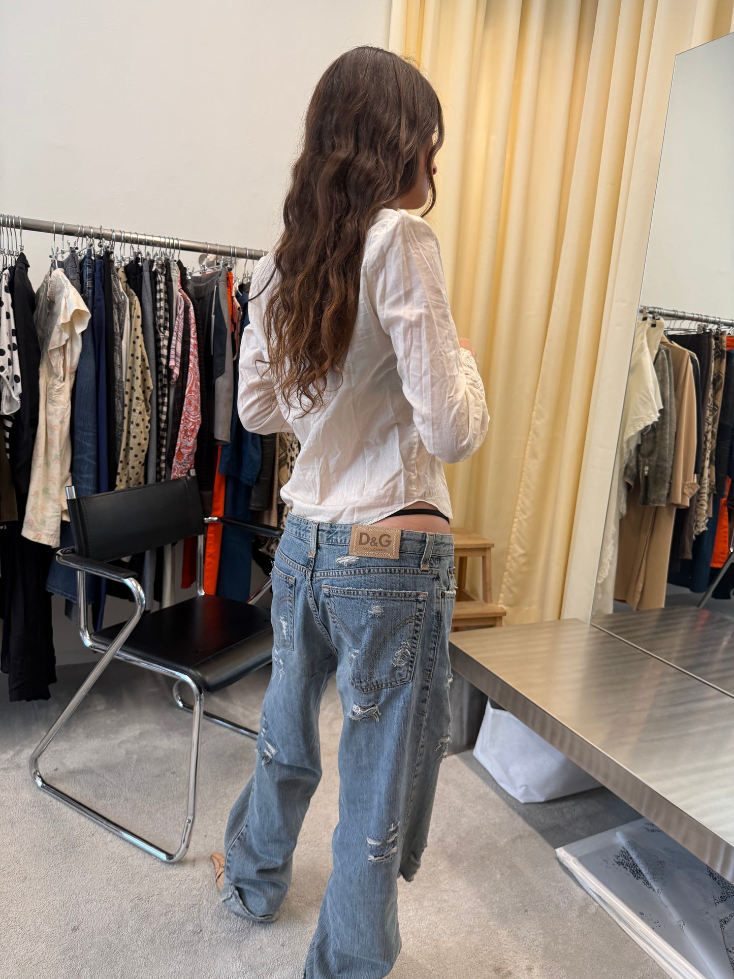 D&G Distressed Baggy Jeans