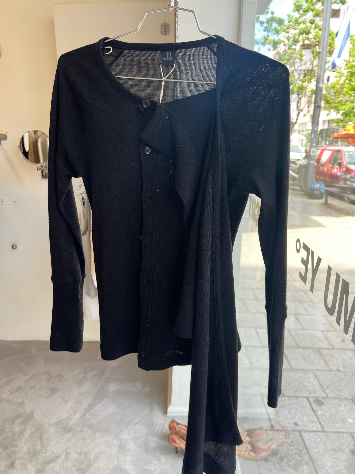 Y’s Yohji Yamamoto attached scarf cardigan