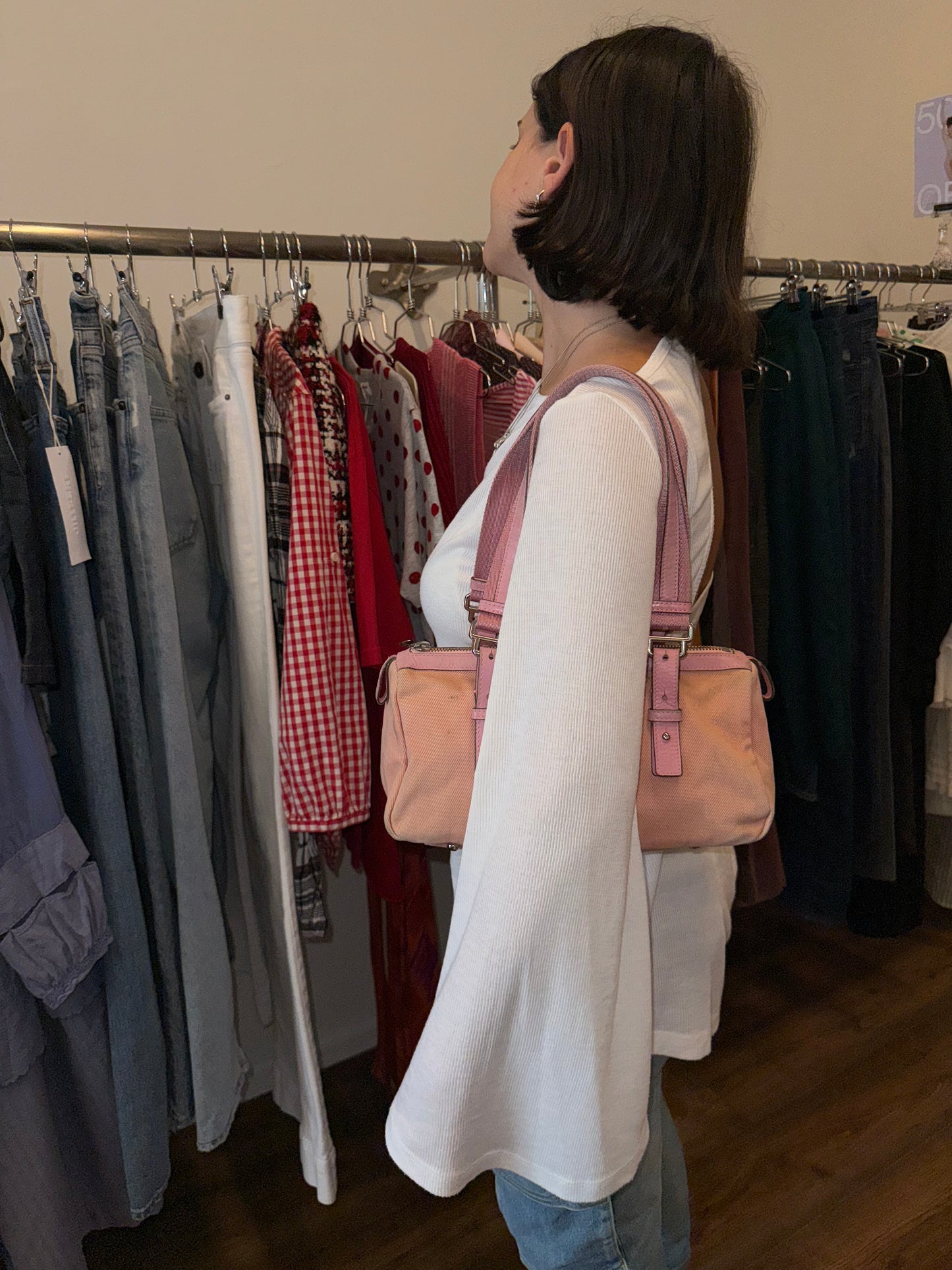 Yves Saint Laurent 2000s pink shoulder bag