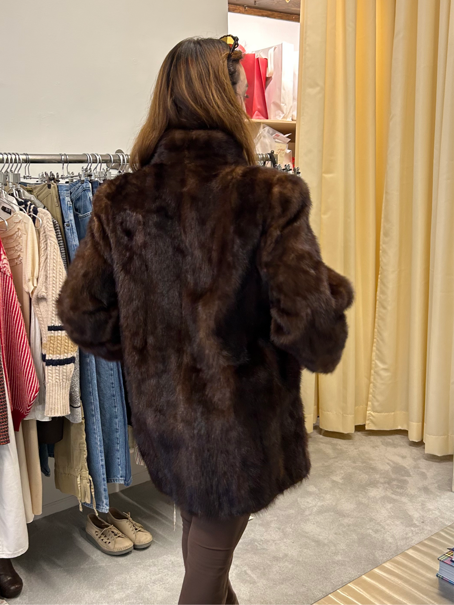 real fur coat