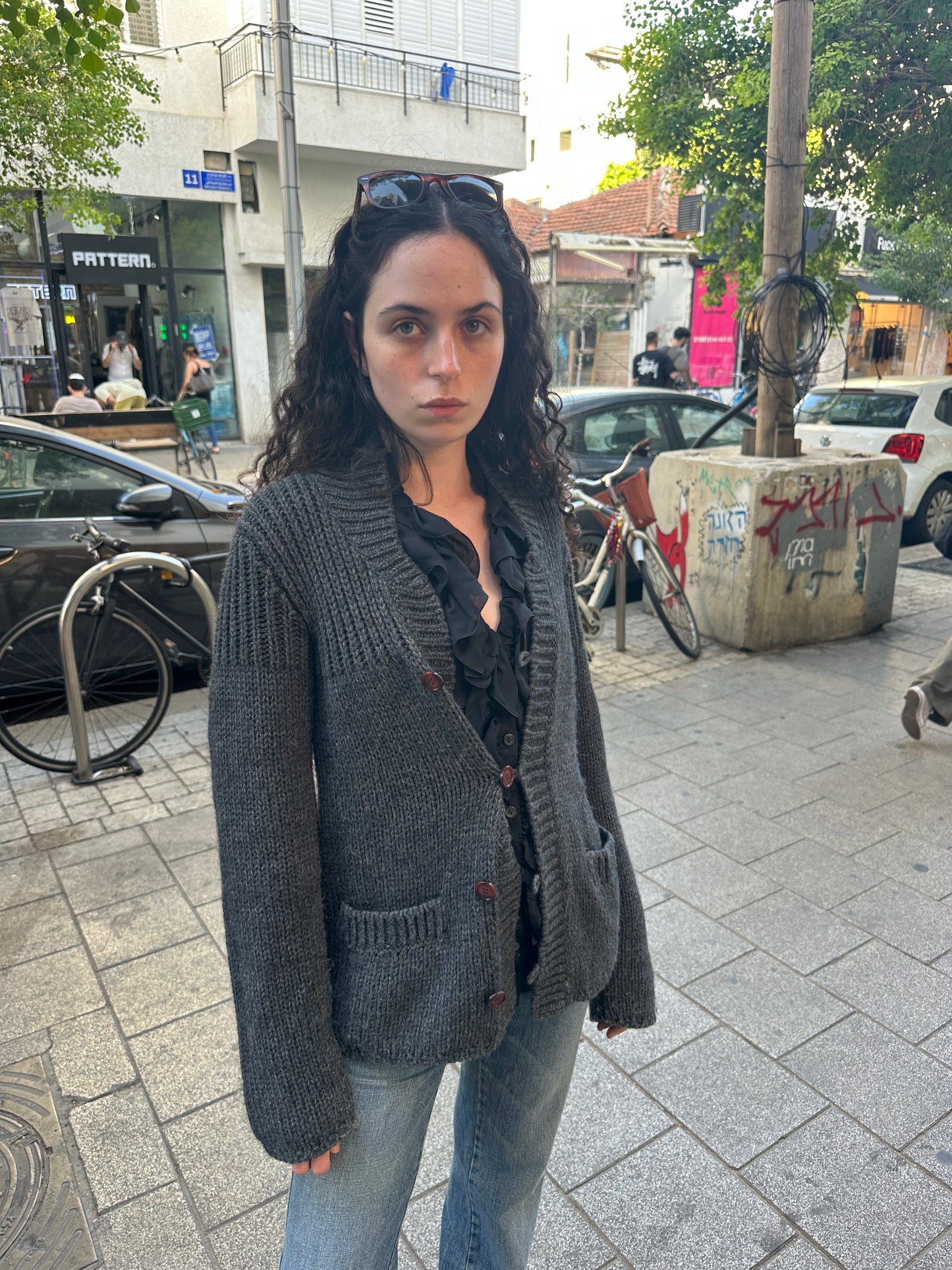 Agnes B. Homme Alpaca Wool Cardigan