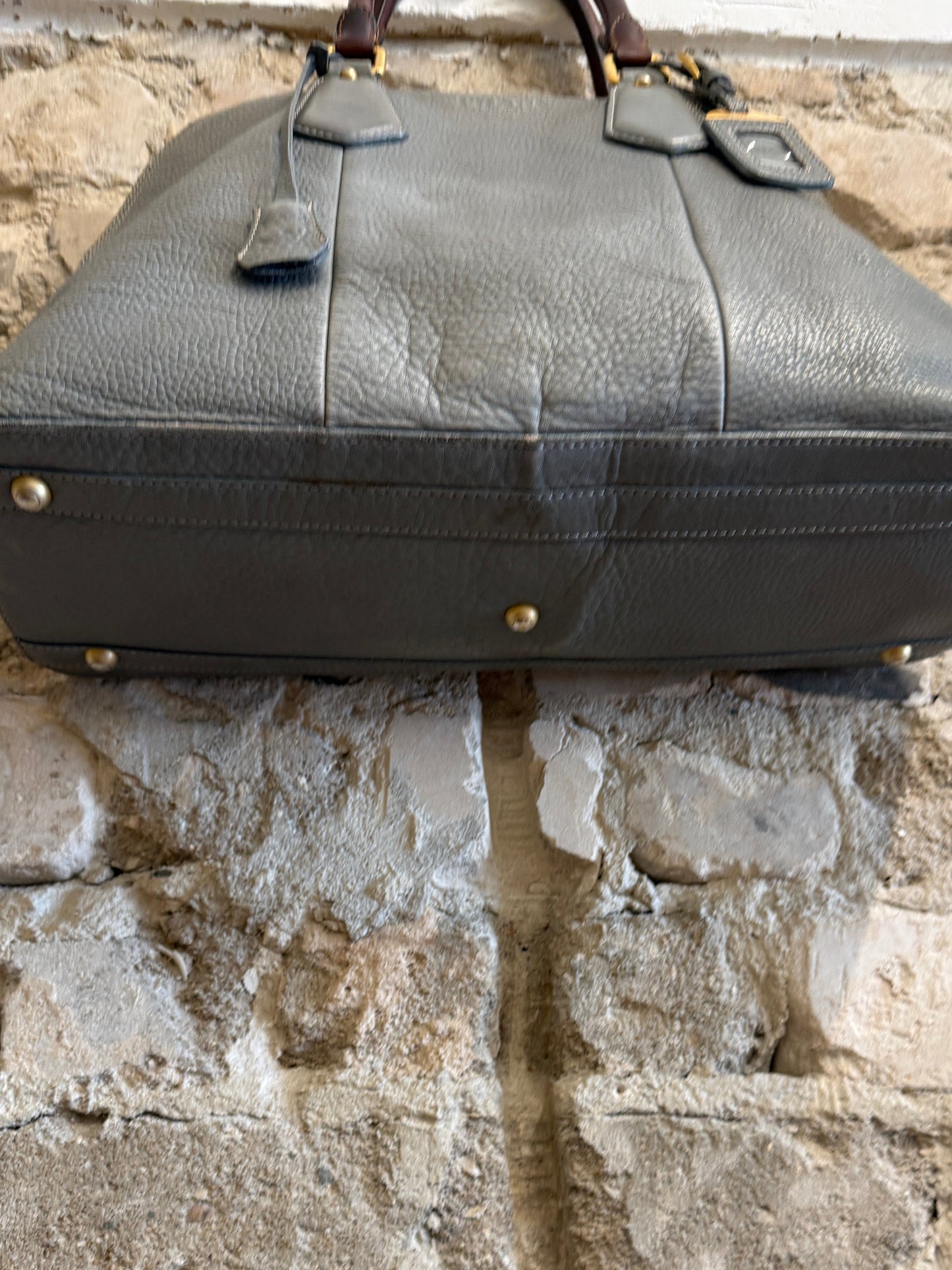 Prada Leather Bowling Bag c. 2000s