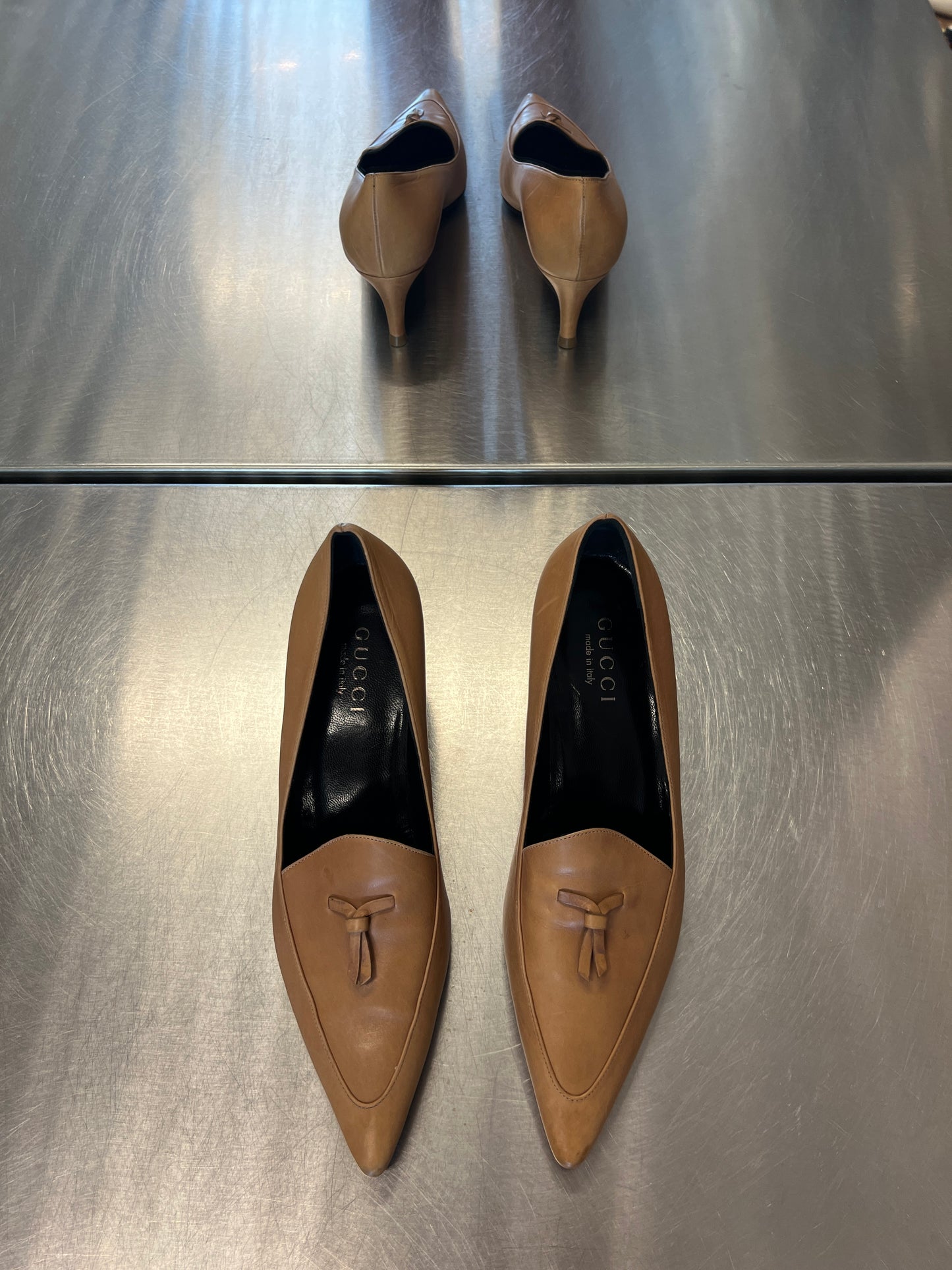 Gucci Tassel Kitten Heels 37.5
