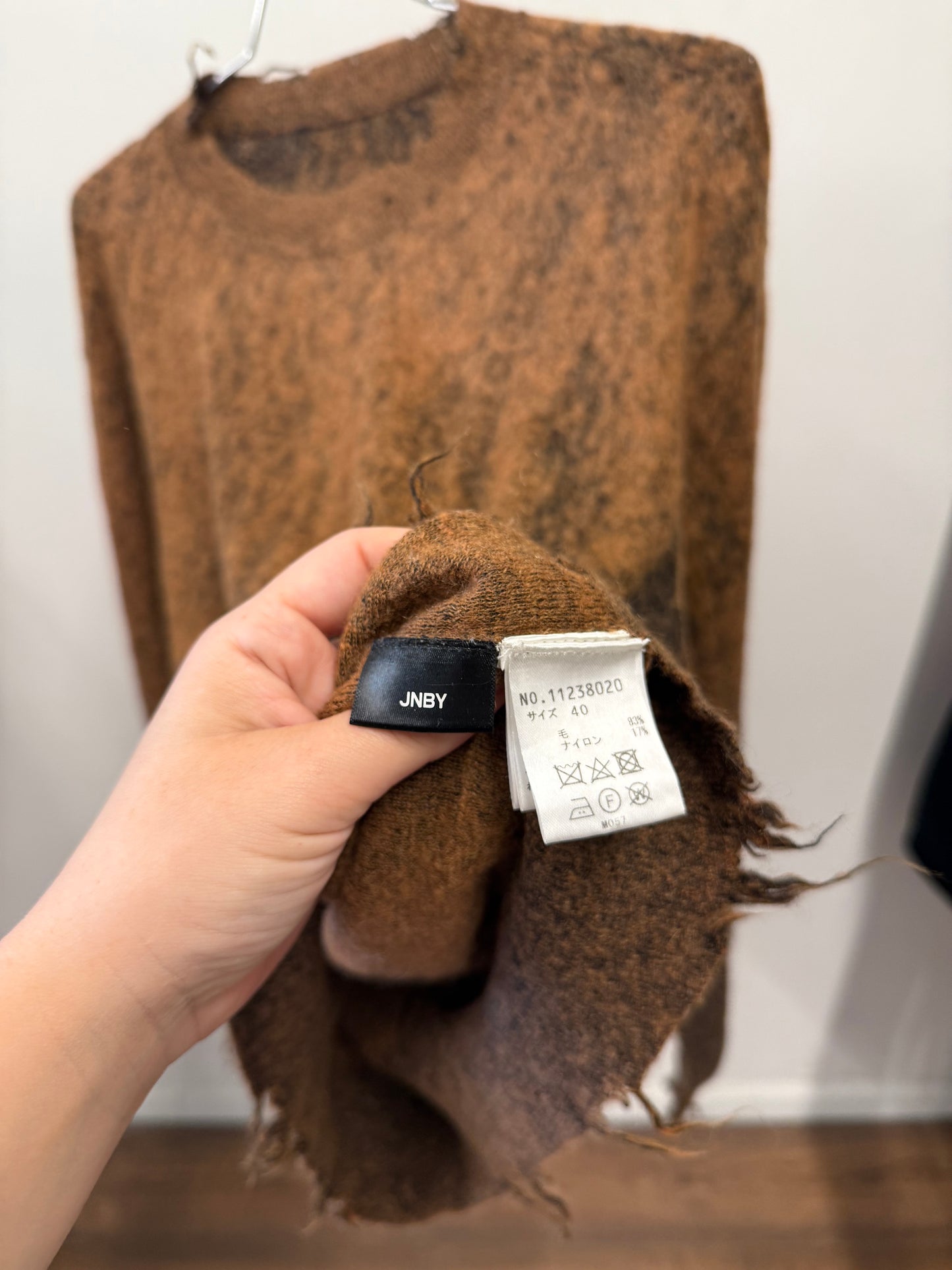 JNBY distressed wool sweater — Fall/Winter 2011