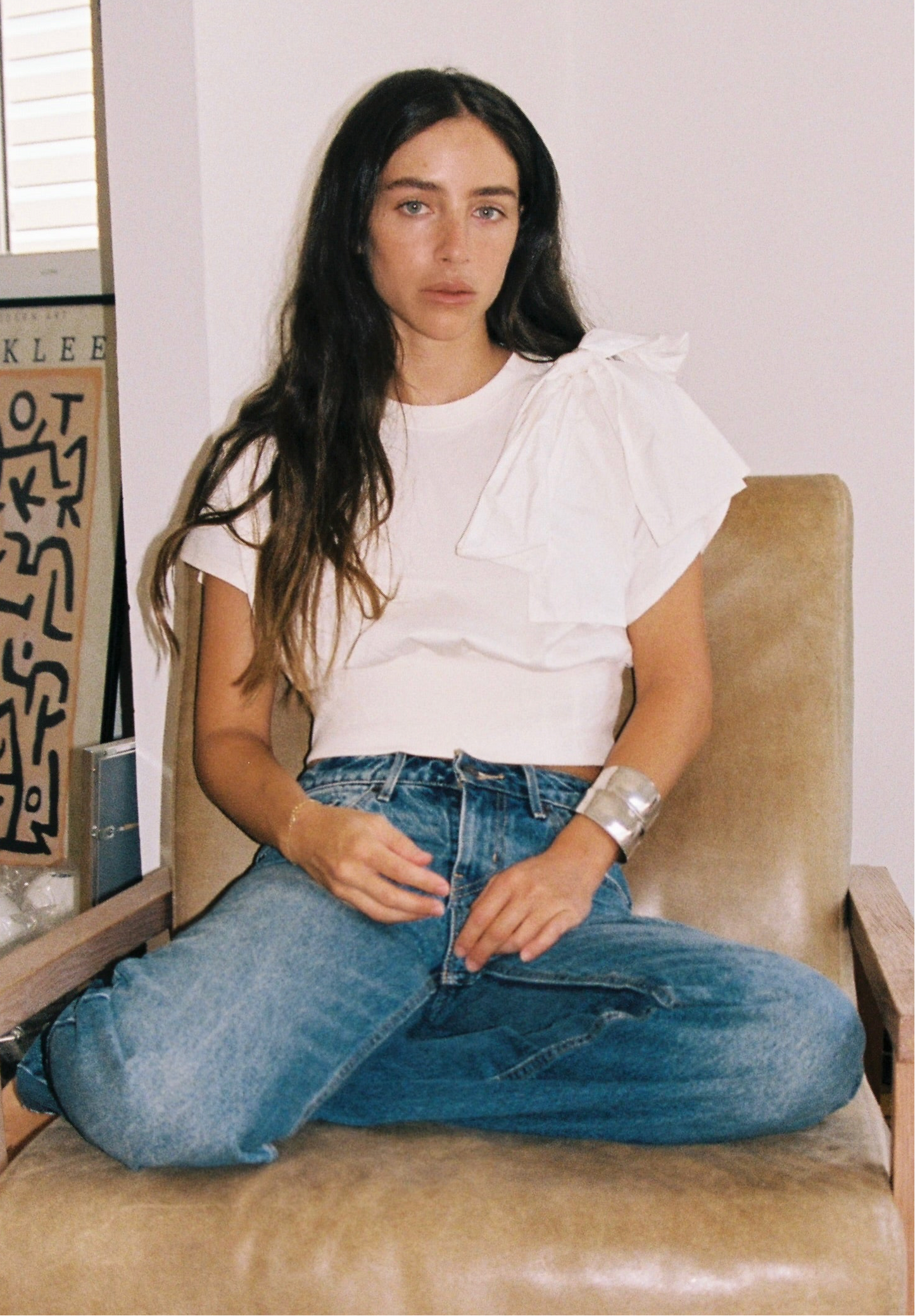 Msgm Bow Cropped Top