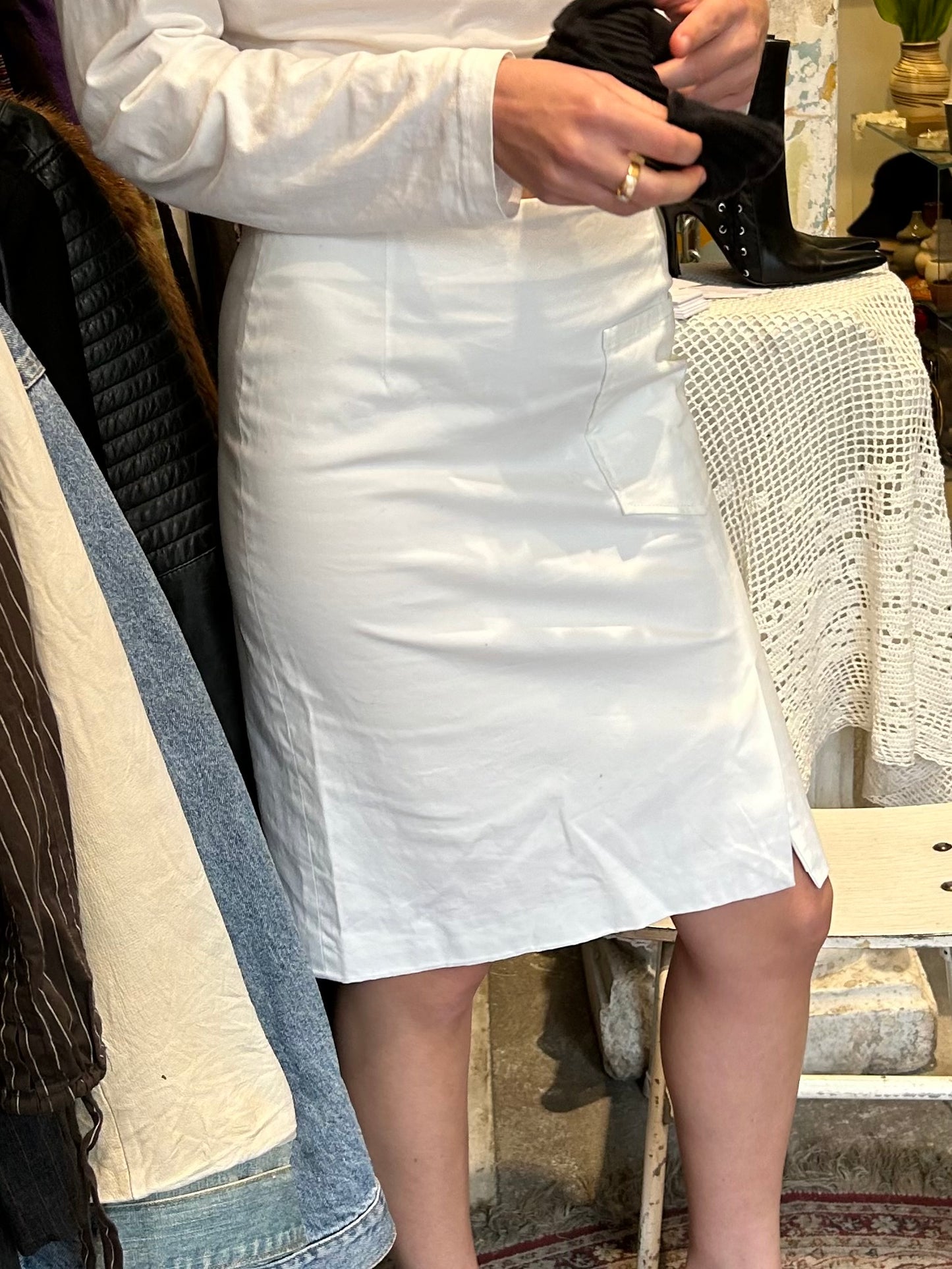 ACNE STUIOS classic white skirt