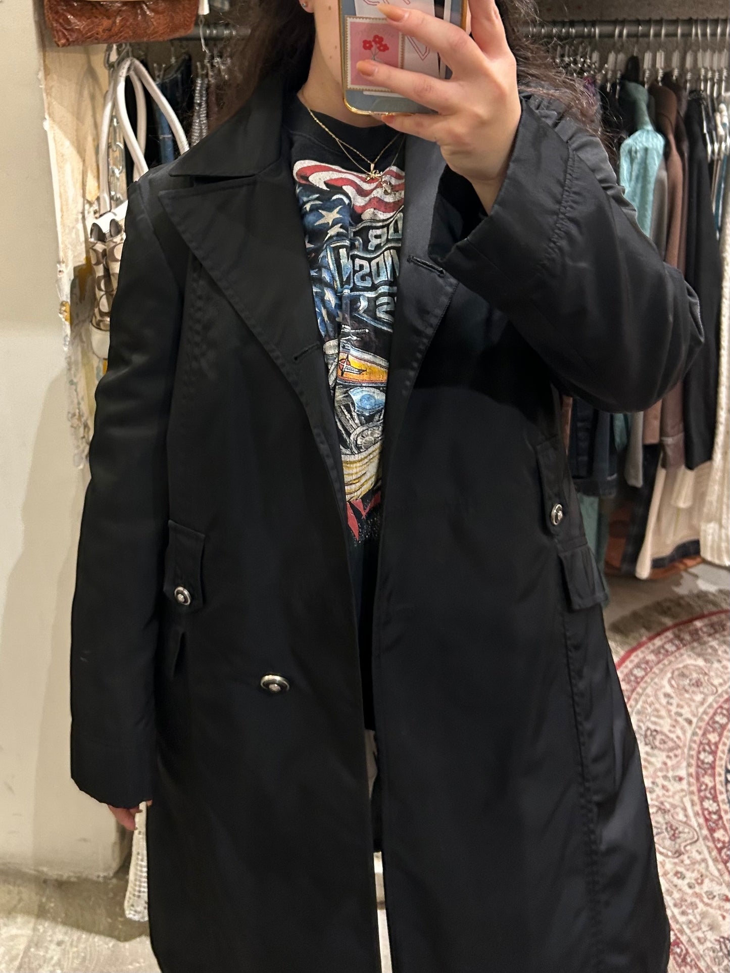 90’s VERSUS nylon trench coat