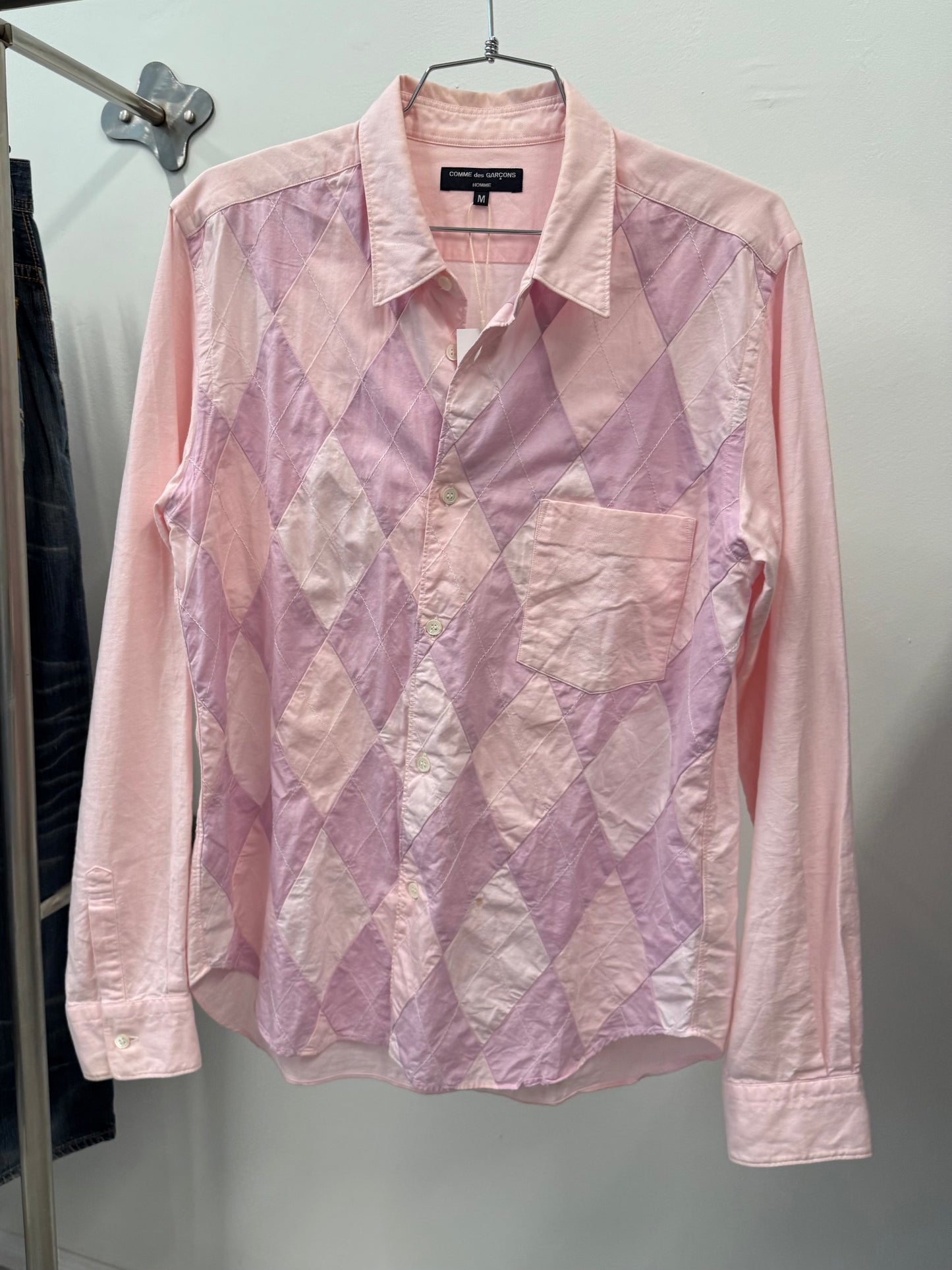 Comme Des Garcons Homme Pink Button Up