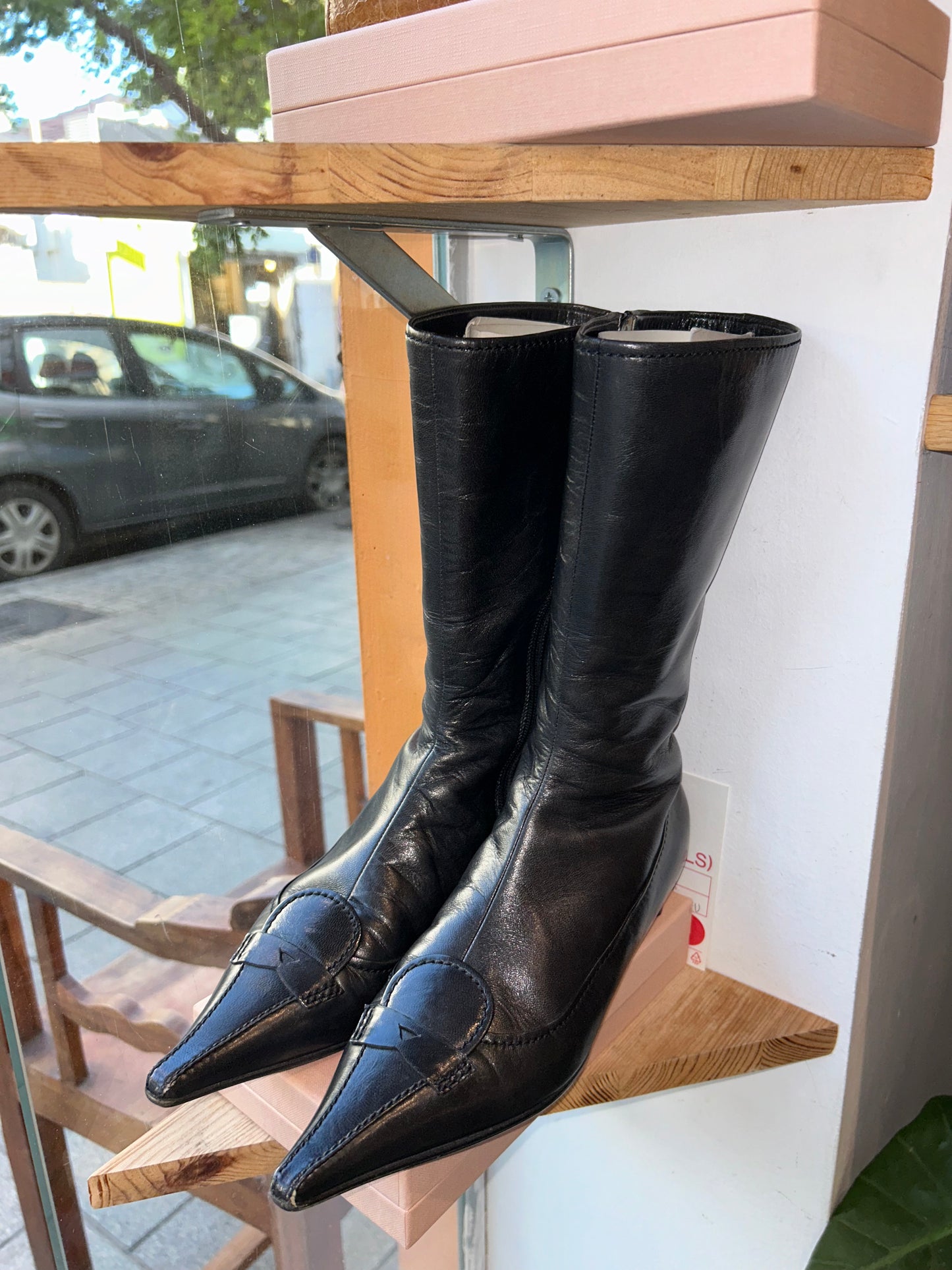 MIU MIU victorian leather boots 36 EU