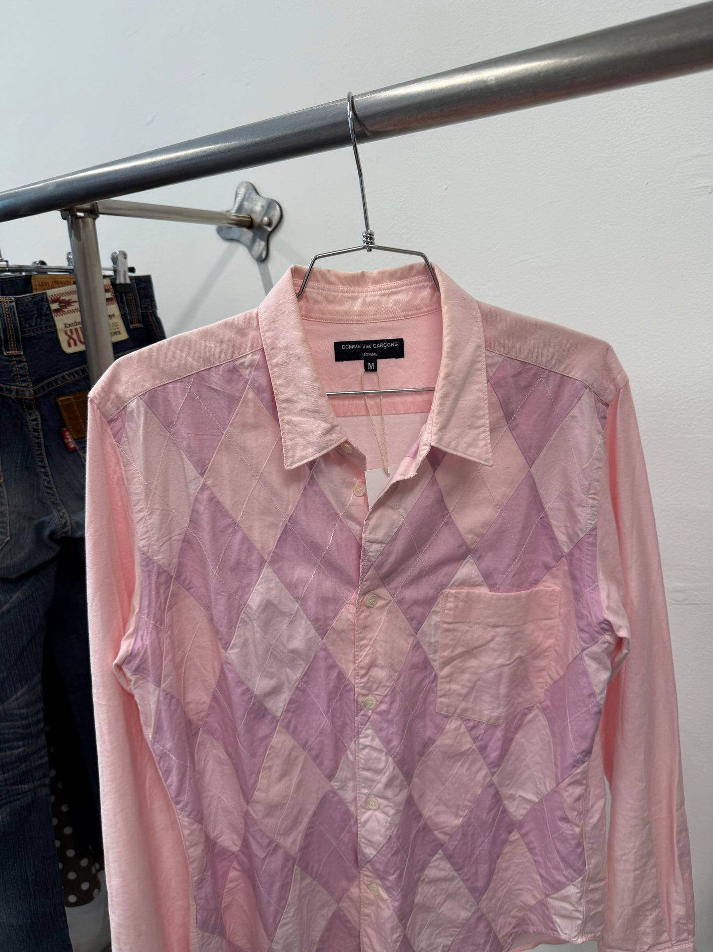 Comme Des Garcons Homme Pink Button Up