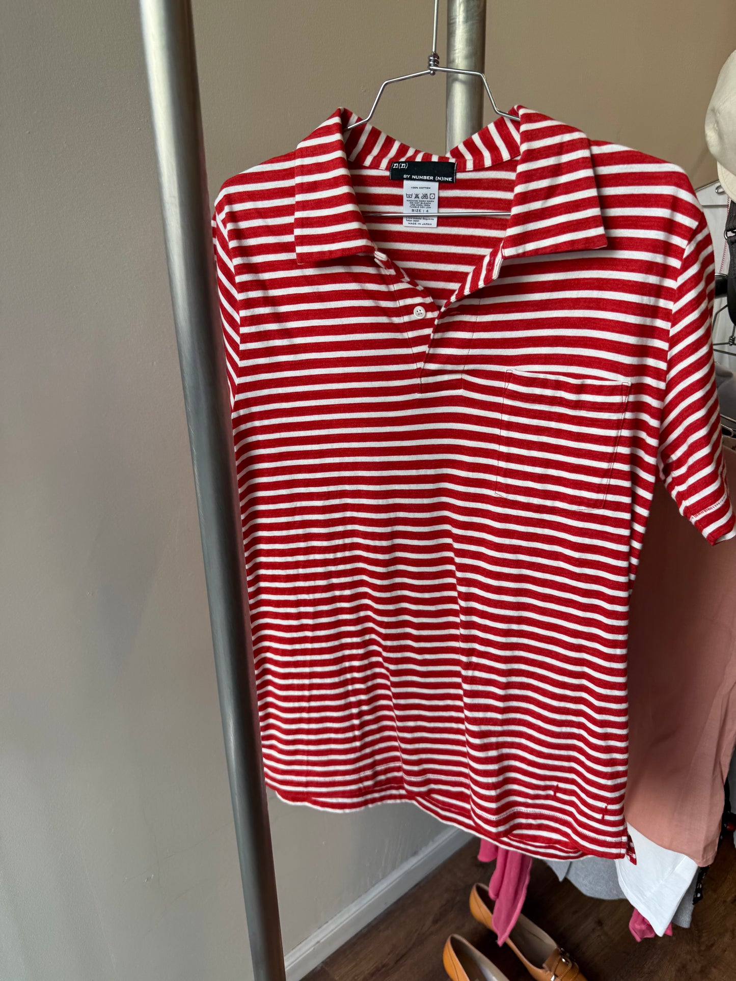 Number (N)ine Striped Polo Shirt