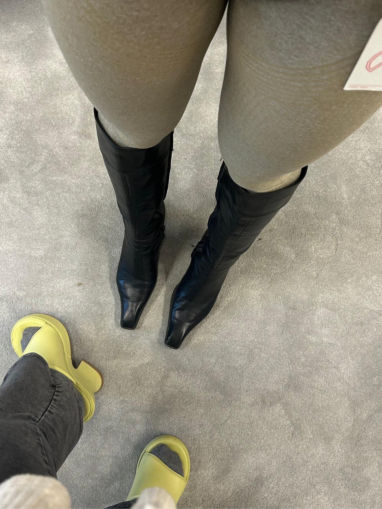 SERGIO ROSSI knee high leather boots 40 EU