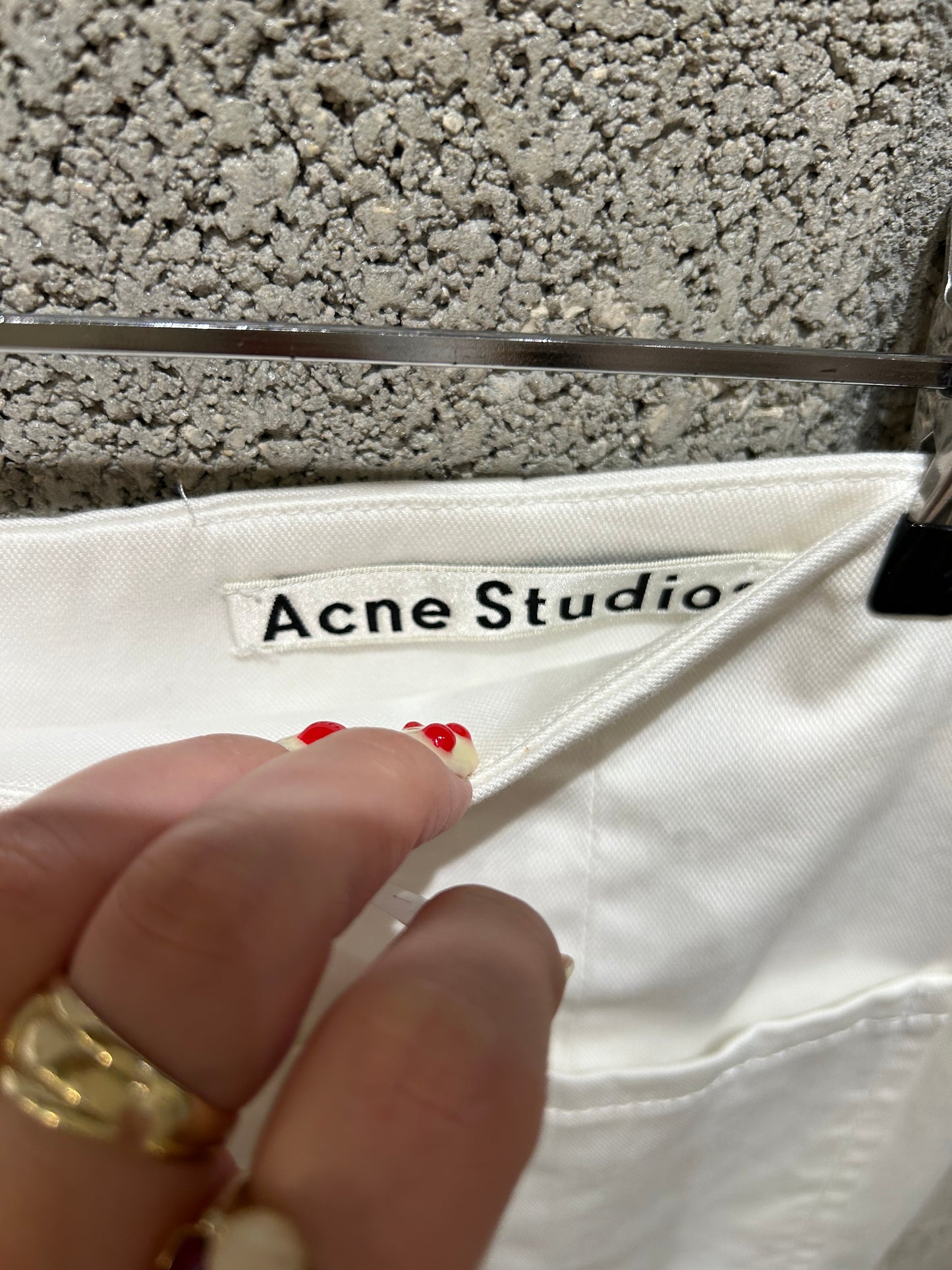 ACNE STUIOS classic white skirt