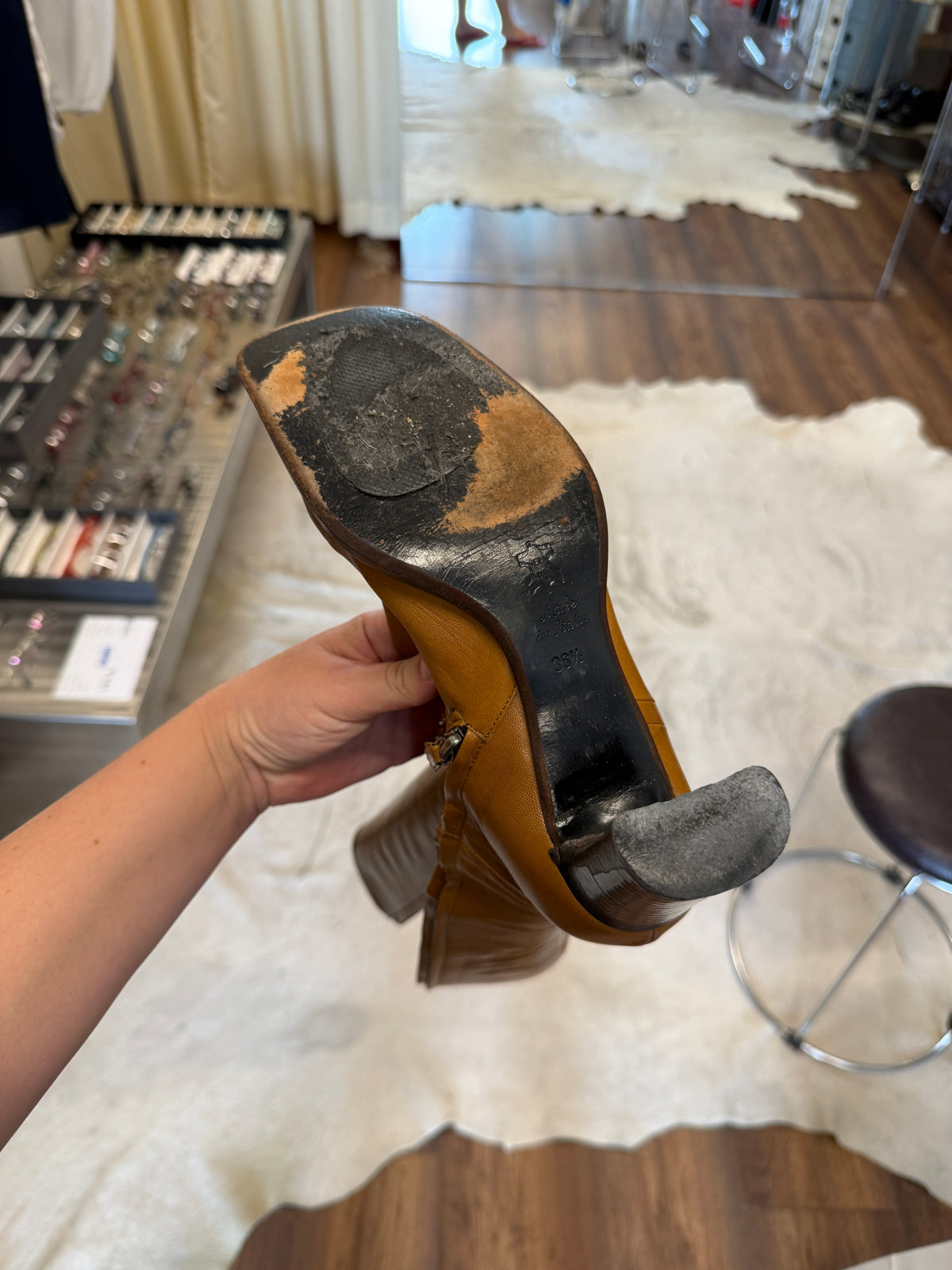 Vintage Studio Pollini Knee-High Leather Boots 36.5 EU