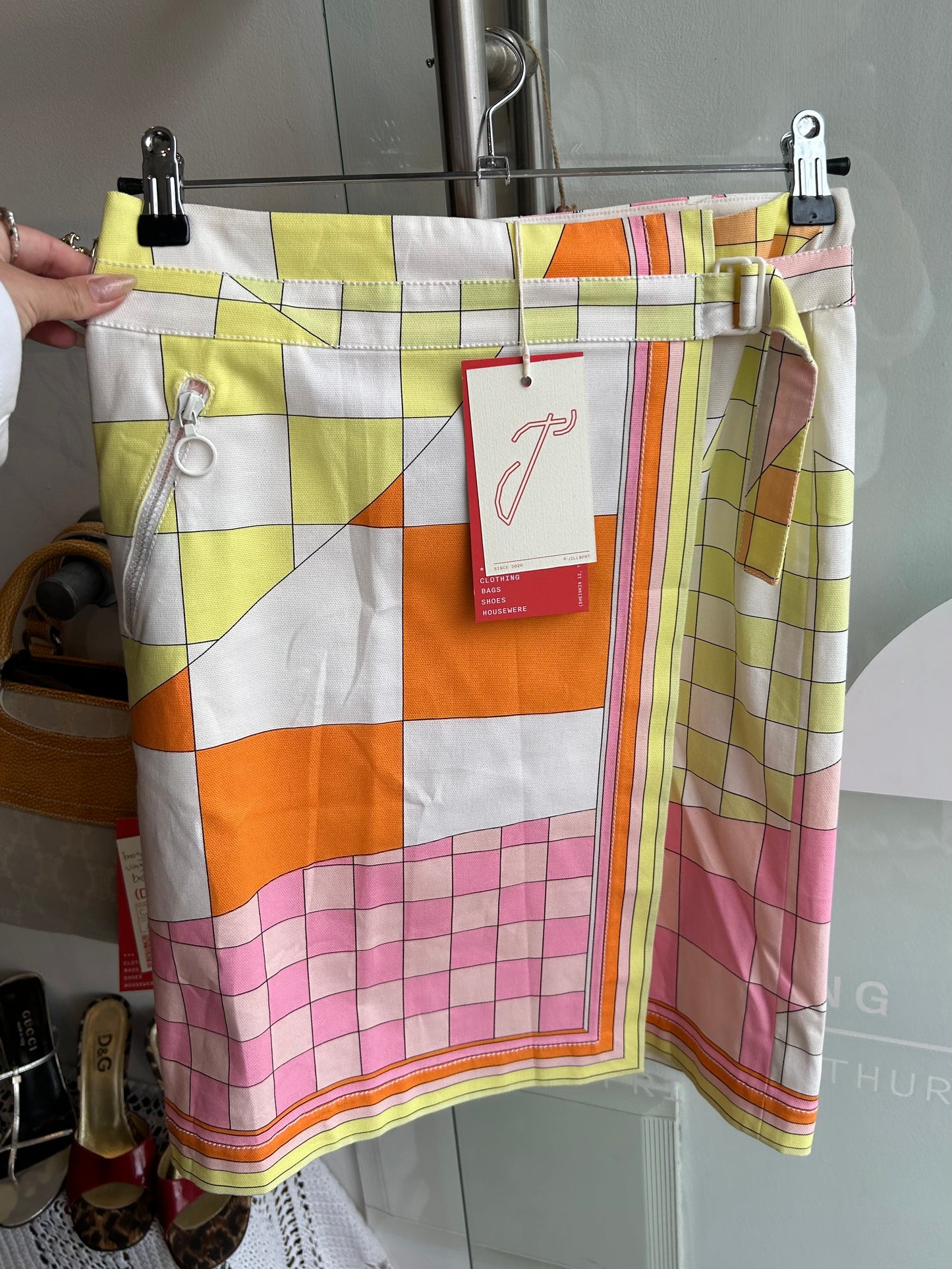 EMILIO PUCCI abstract warp skirt
