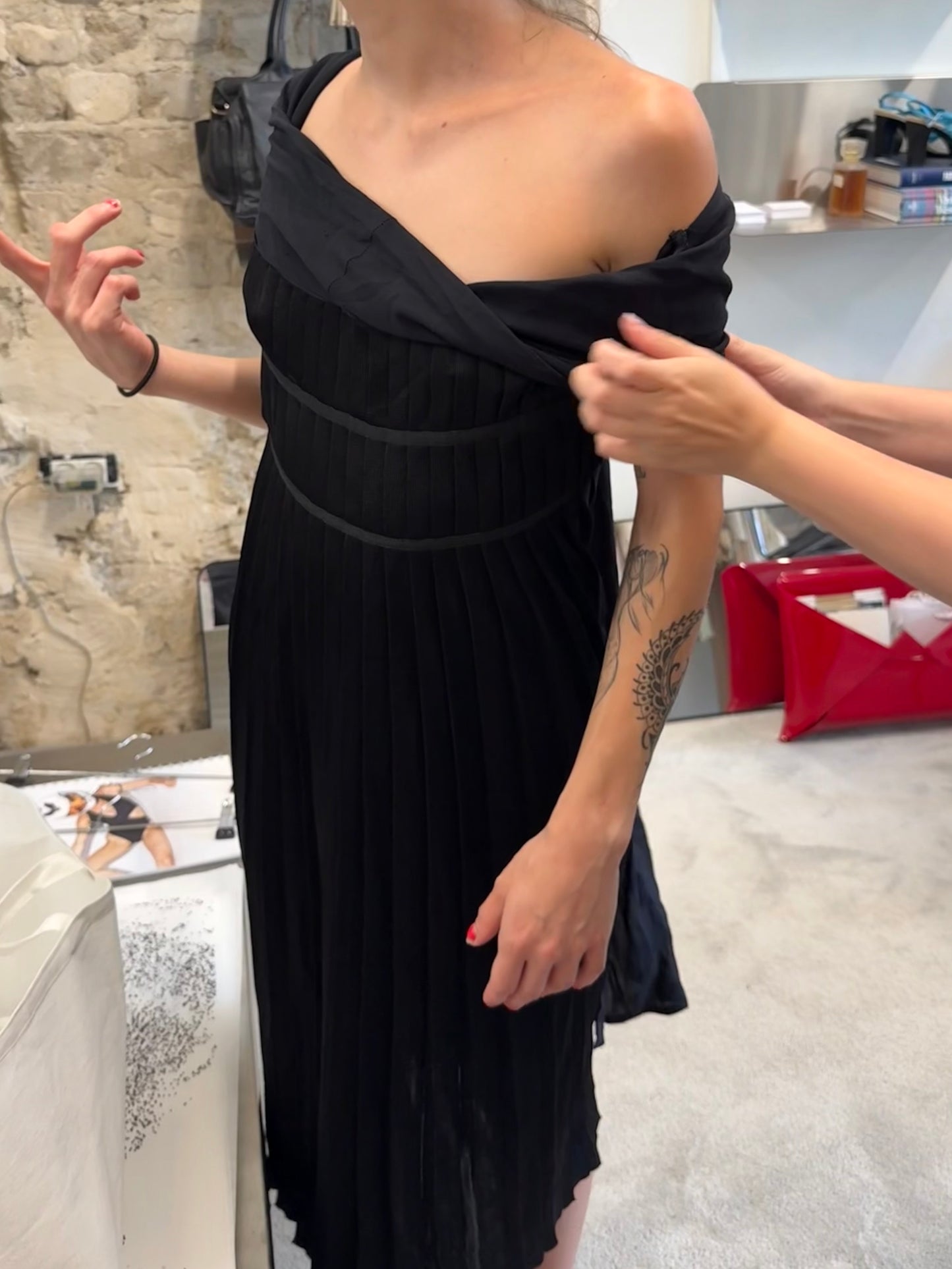 Crea Concept – Sheer Paneled cocktail Dress