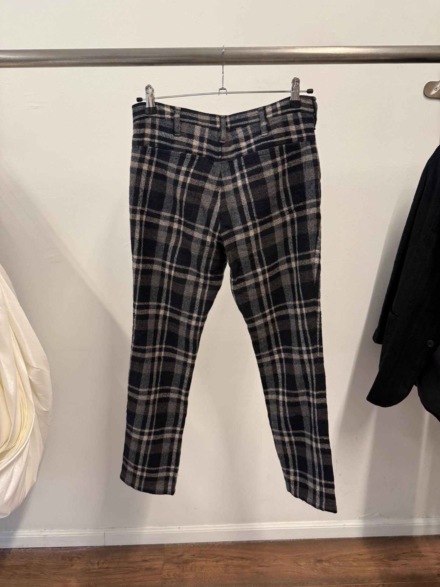 Y’s Yohji Yamamoto – Double-Closure Checked Wool Pants