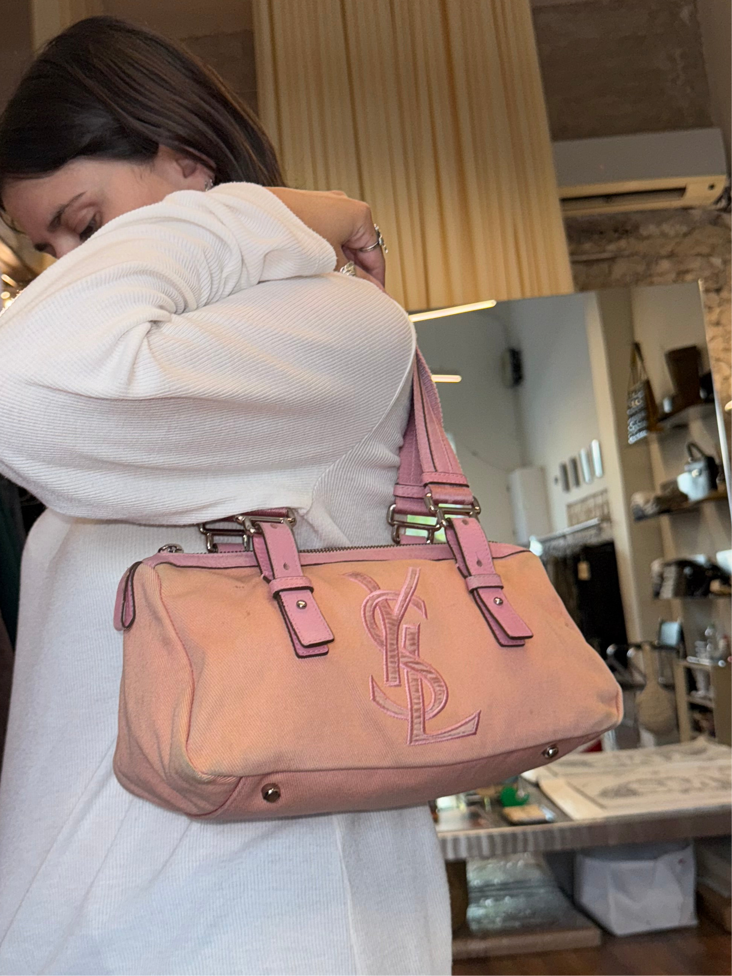 Yves Saint Laurent 2000s pink shoulder bag
