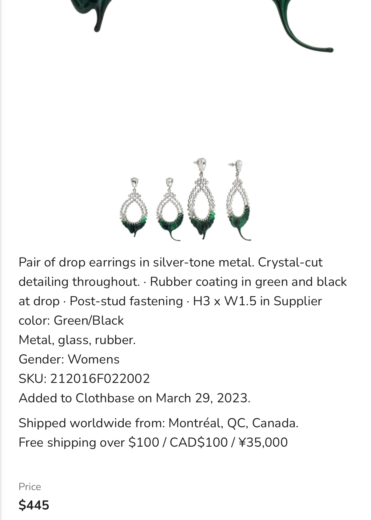 Ottolinger Silver Diamond Dip Hoop Earrings