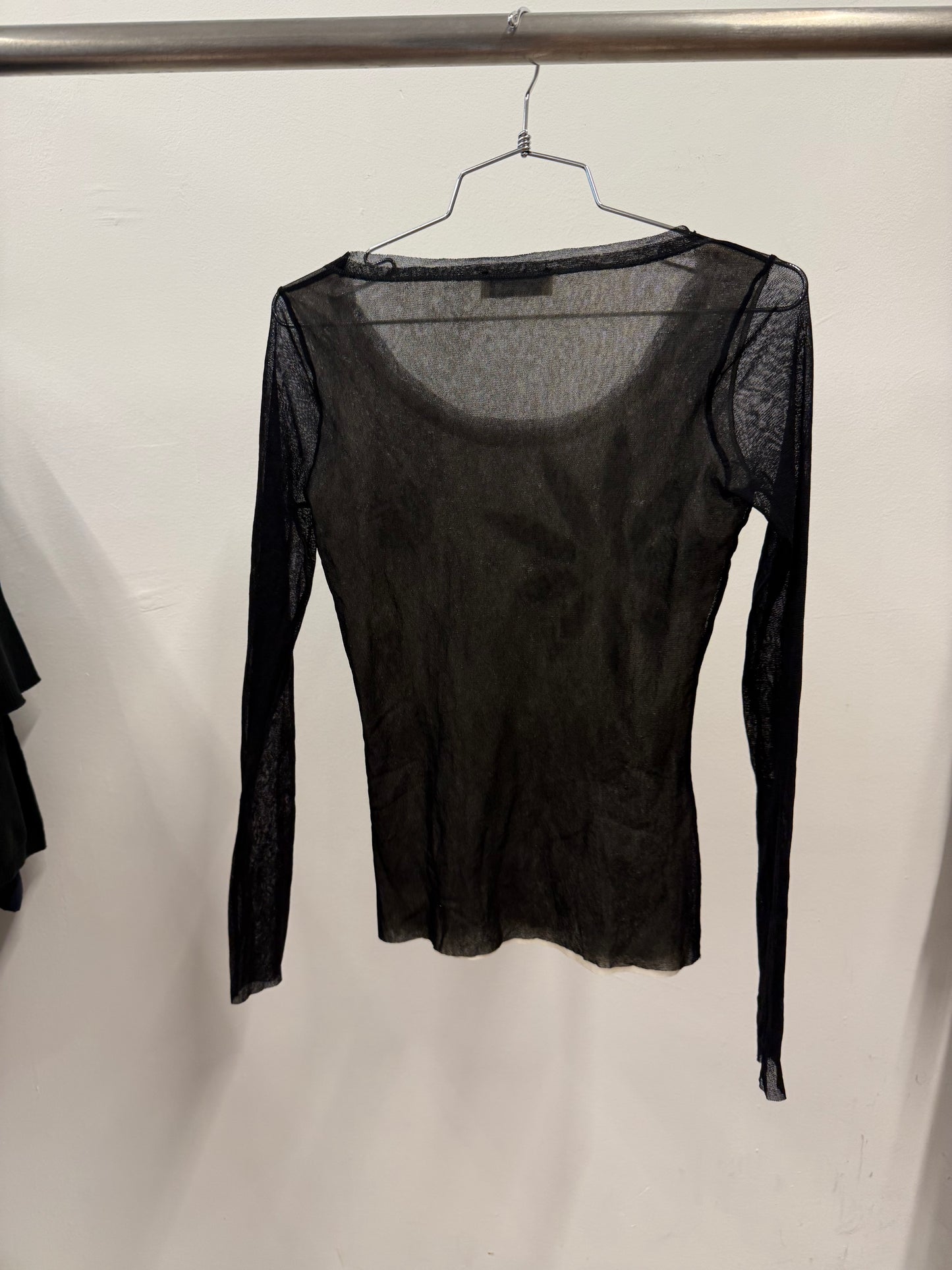 Fuzzi sheer embellished top