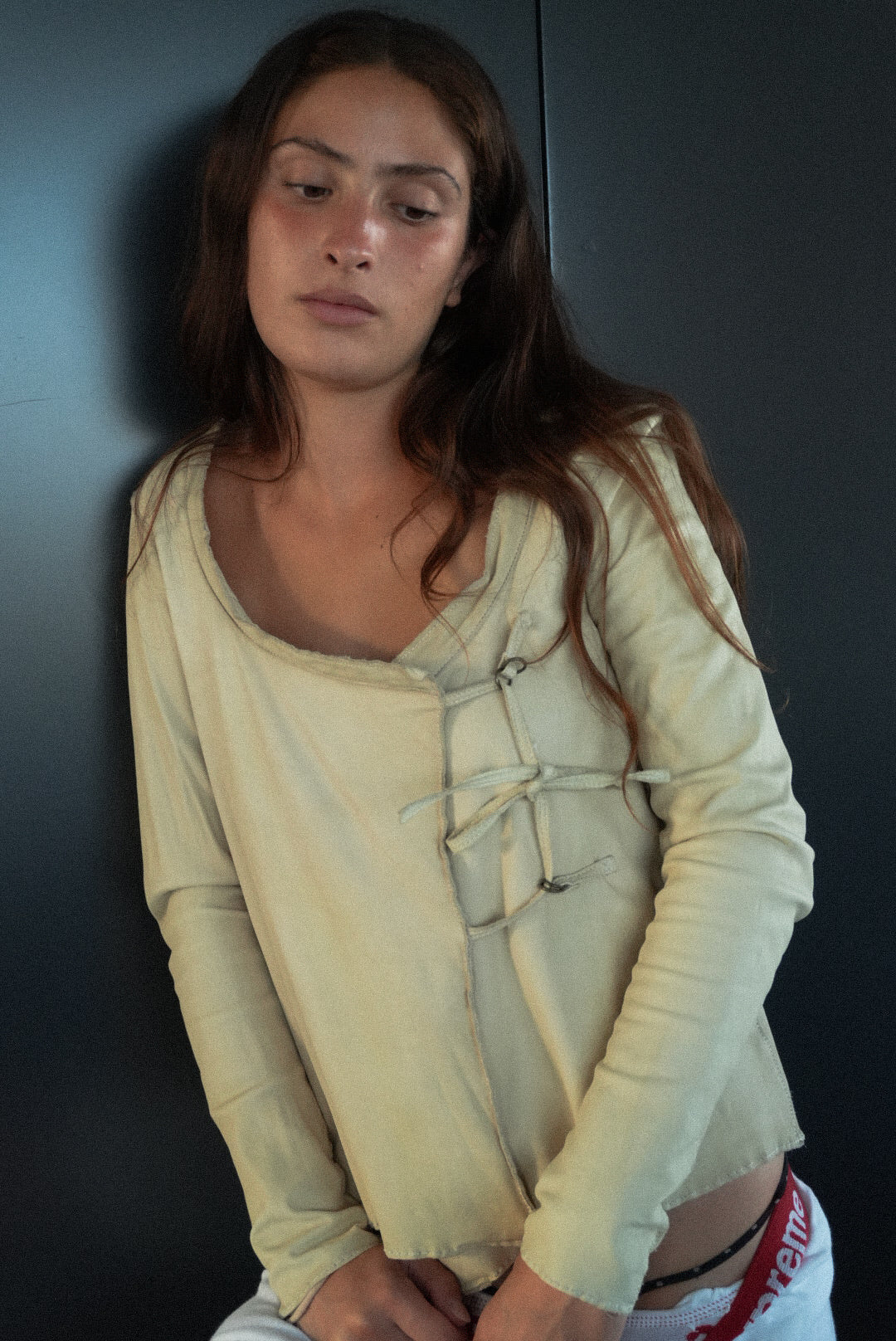 Sisii Washable Leather Wrap Top
