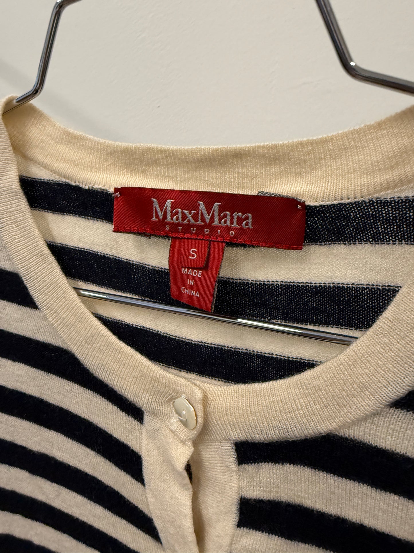Max Mara Studio Striped Cashmere Cardigan 2008's