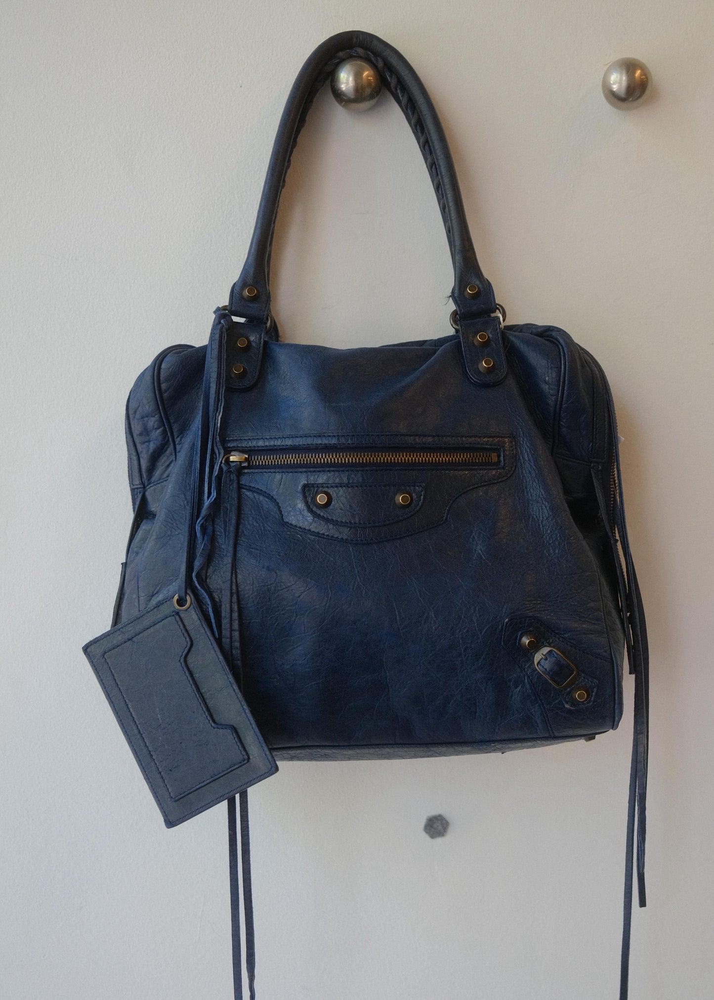 Balenciaga Motorcycle City Bag Sapphire Blue