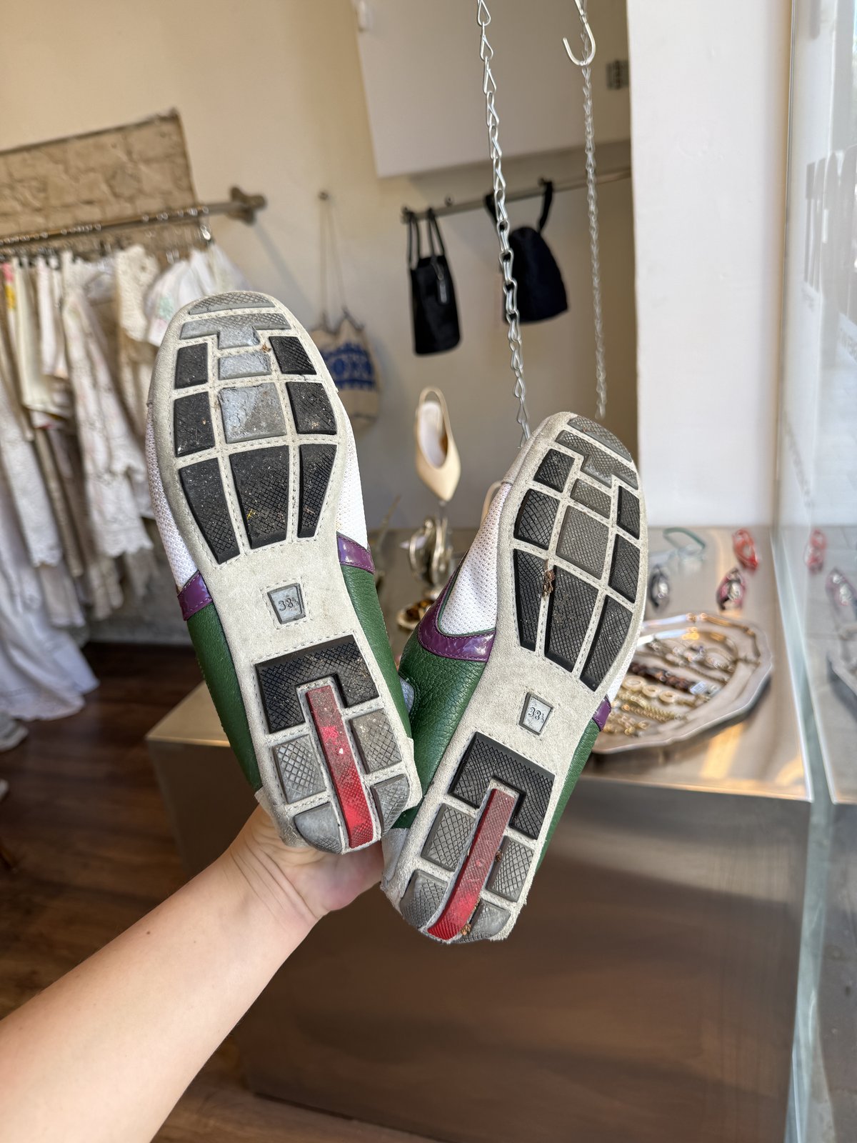 Prada Sport Mary Jane ballet flats - soles size 38.5 and Prada heel stripe