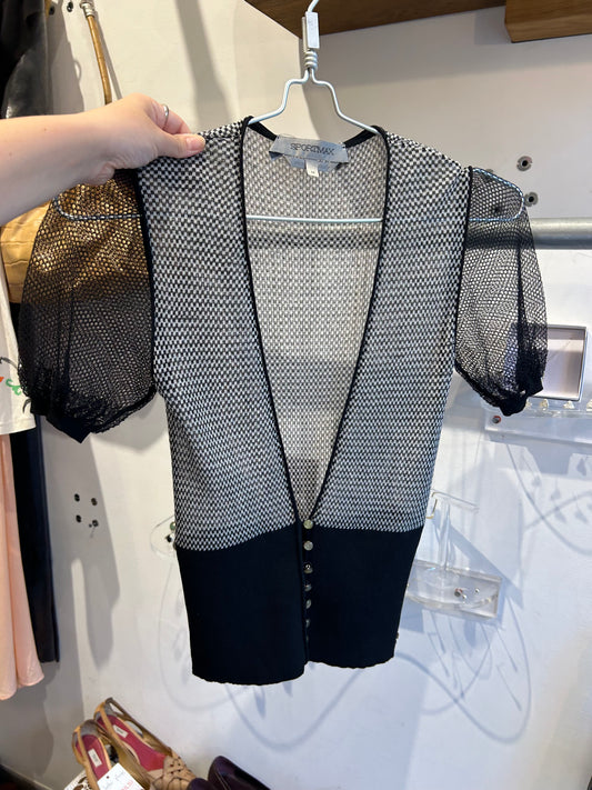 SPORTMAX mesh knit top