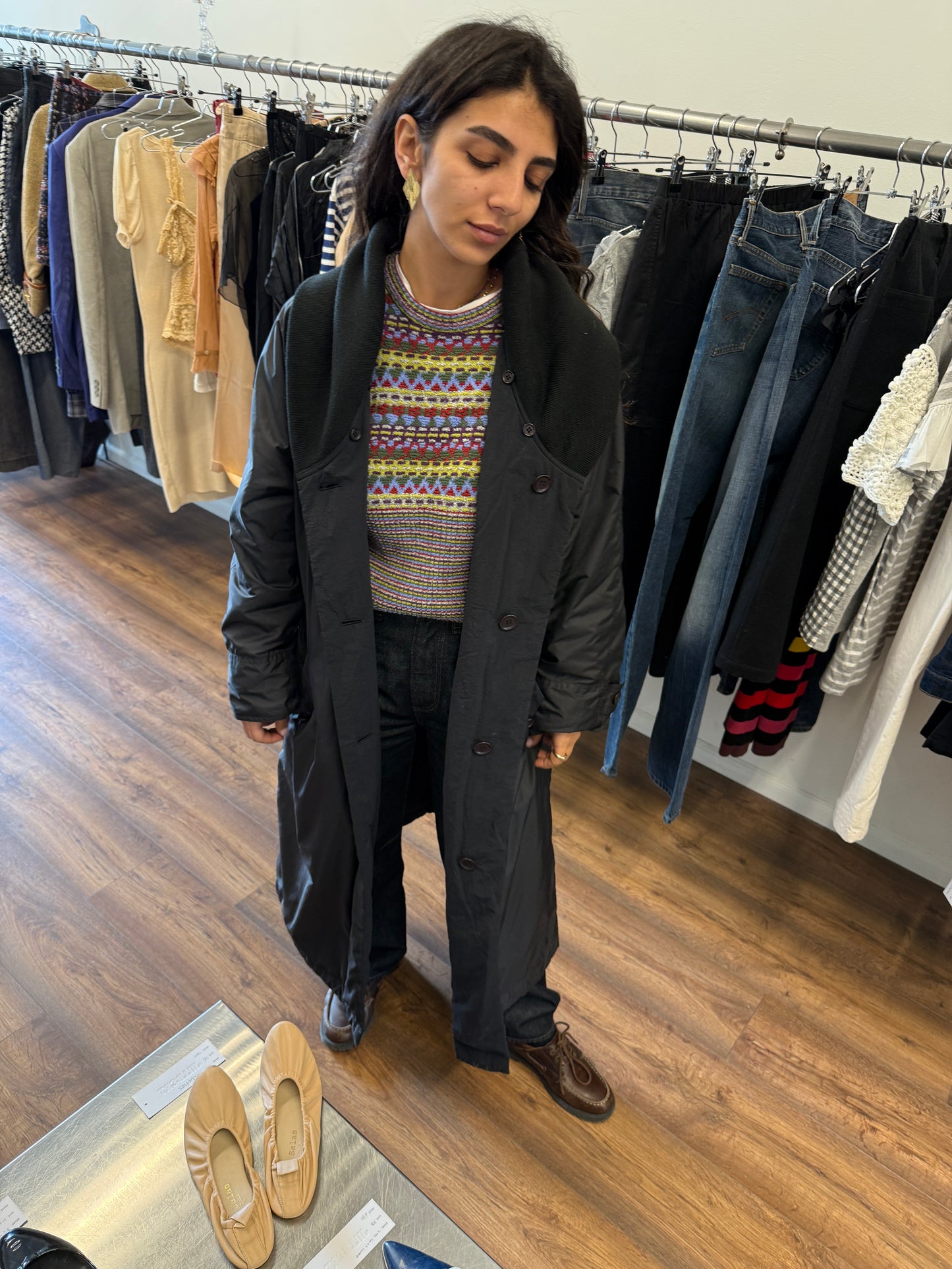 Issey Miyake Plantation Reversible Padded Coat