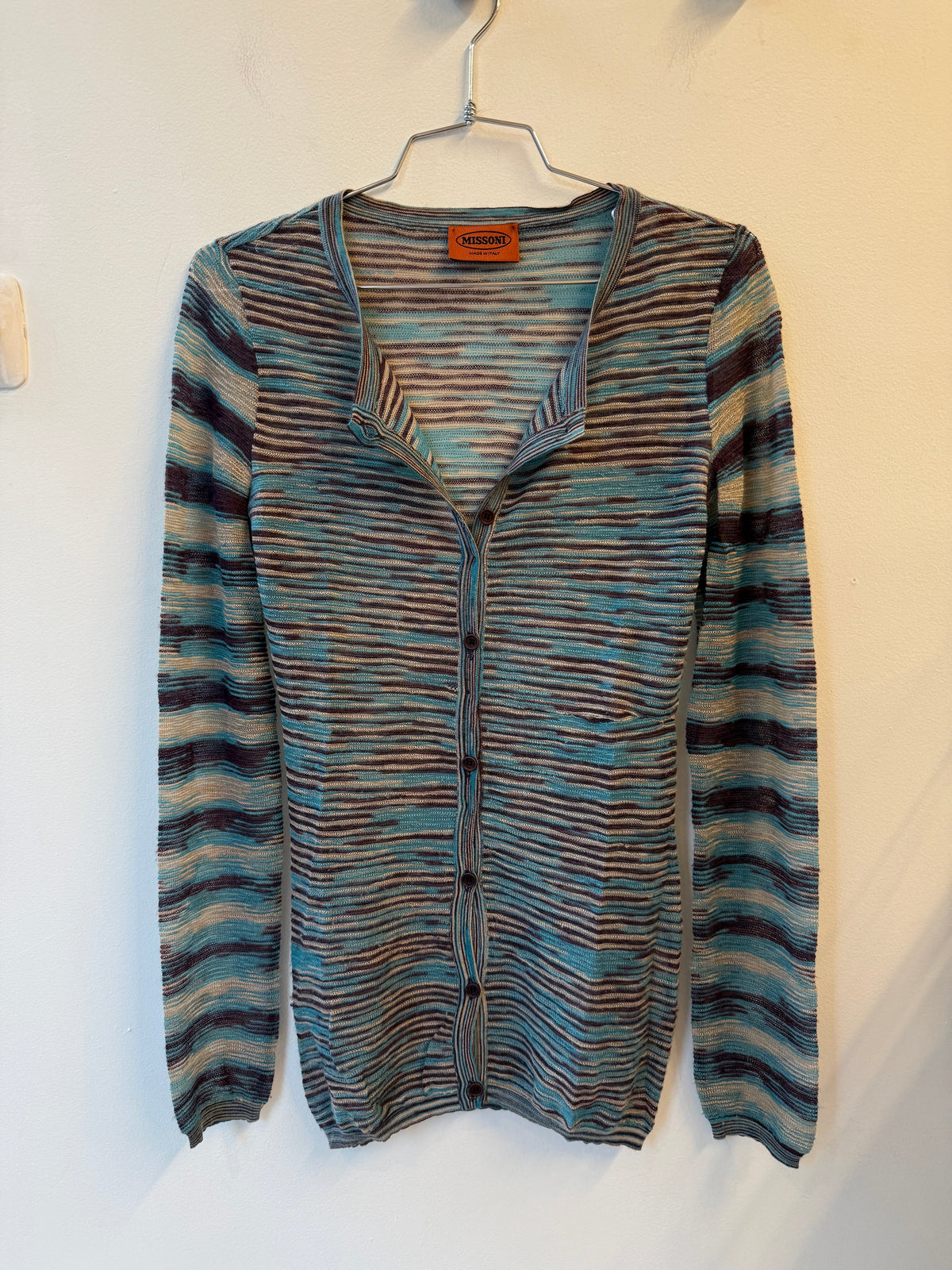 Missoni multicolor space-dyed knit cardigan - front