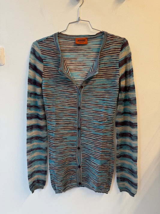 Missoni multicolor space-dyed knit cardigan - front