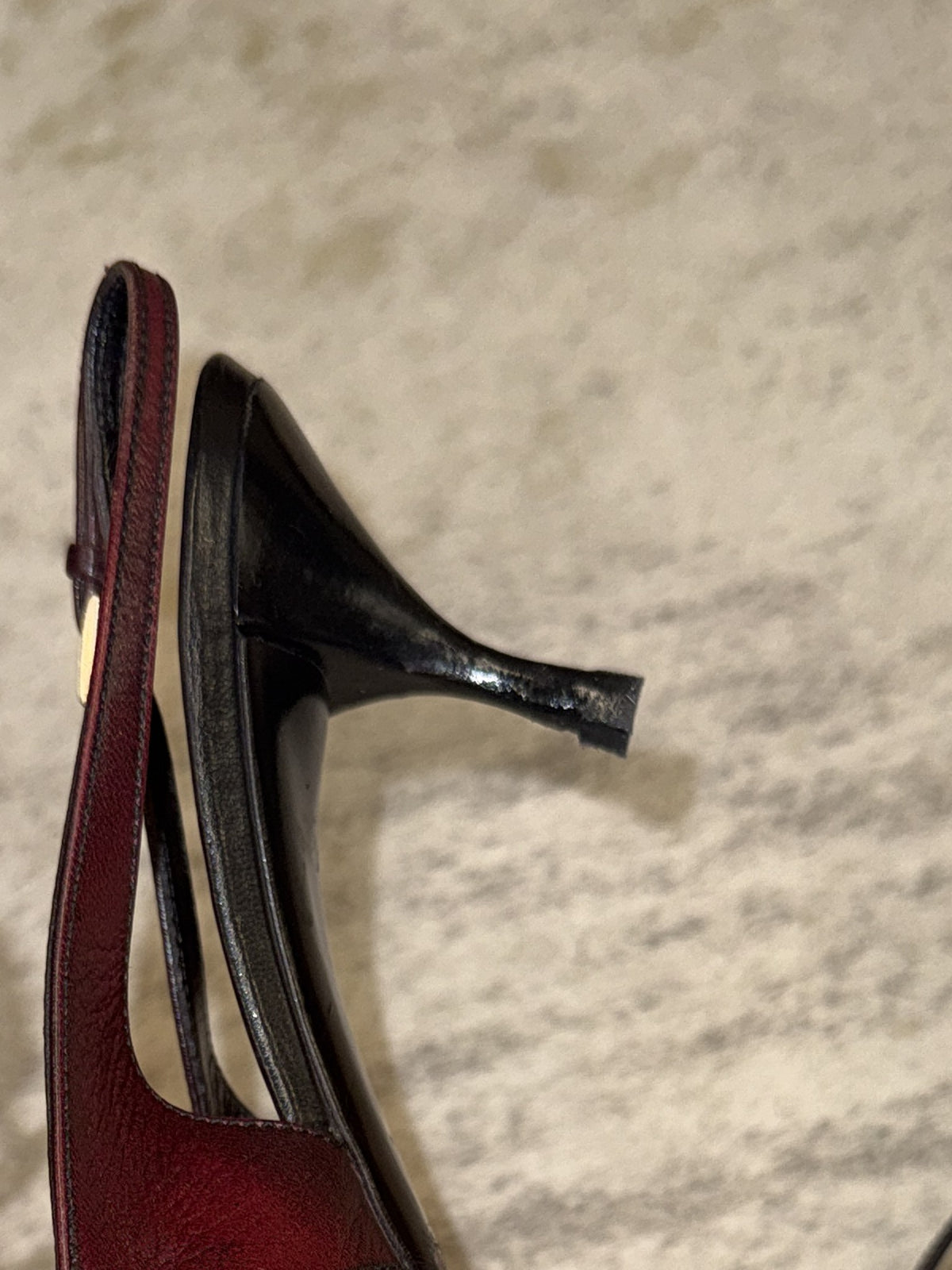 Prada Pointed Penny Slingback Kitten Heels