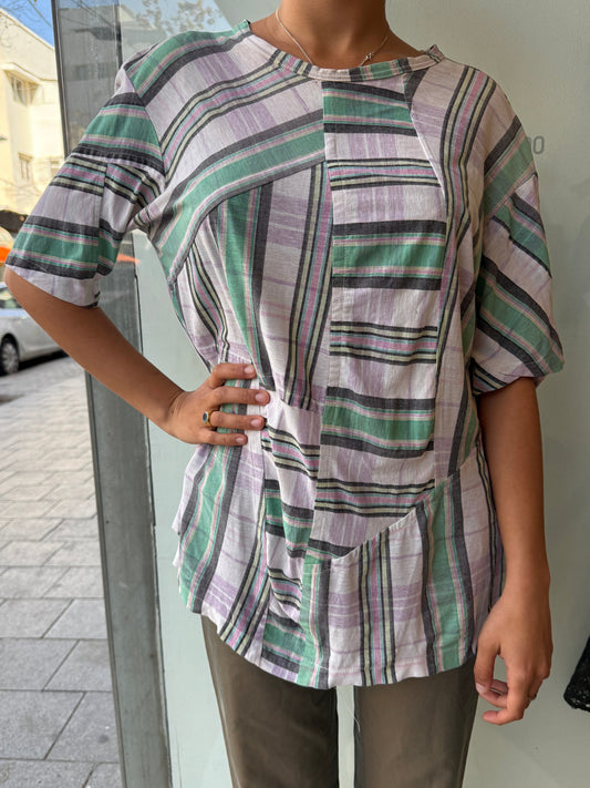 Yohji Yamamoto Pour Homme Patchwork Stripe Top – SS01–SS03