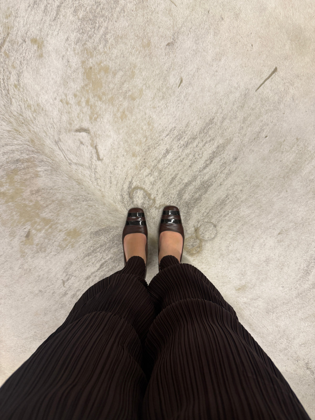 Chanel Leather Patent Stripe Toe Pumps 37 EU