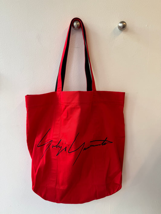 Yohji Yamamoto Red Signature Tote Bag, Made in Japan