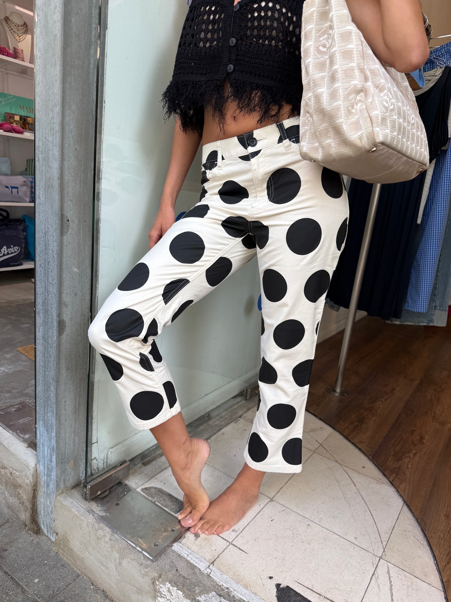 Tao Comme des Garçons SS23 Polka Dot Cropped Pants