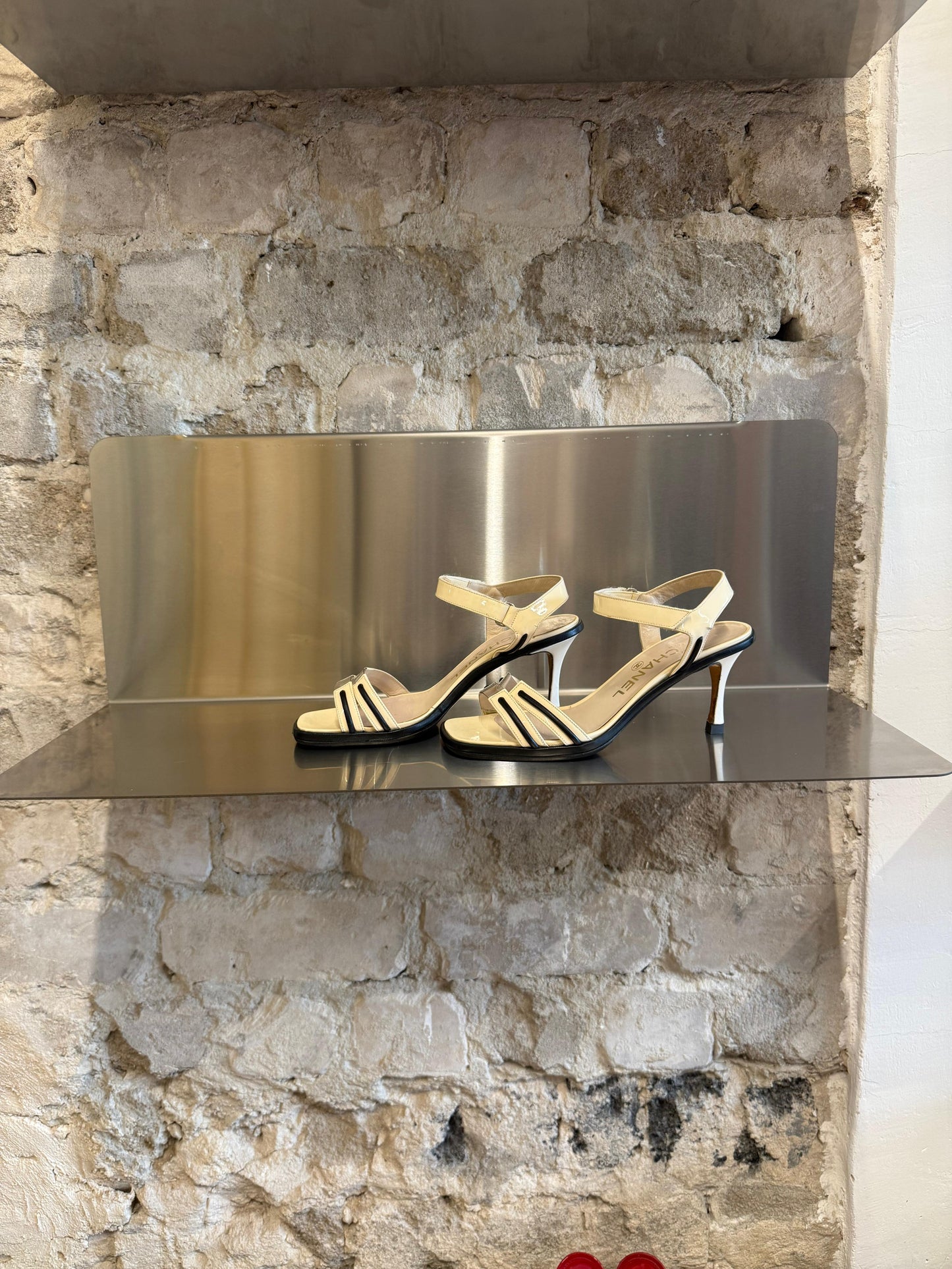 Chanel Belted Sandal Heels 36