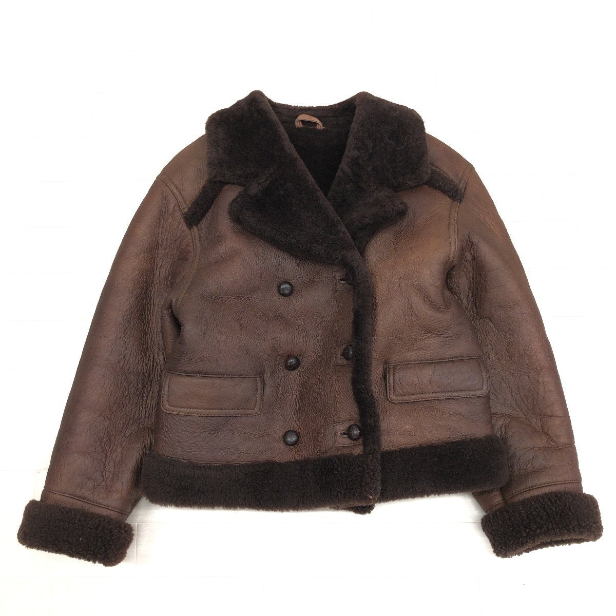 SCOOP sheep fur mouton short-cut coat