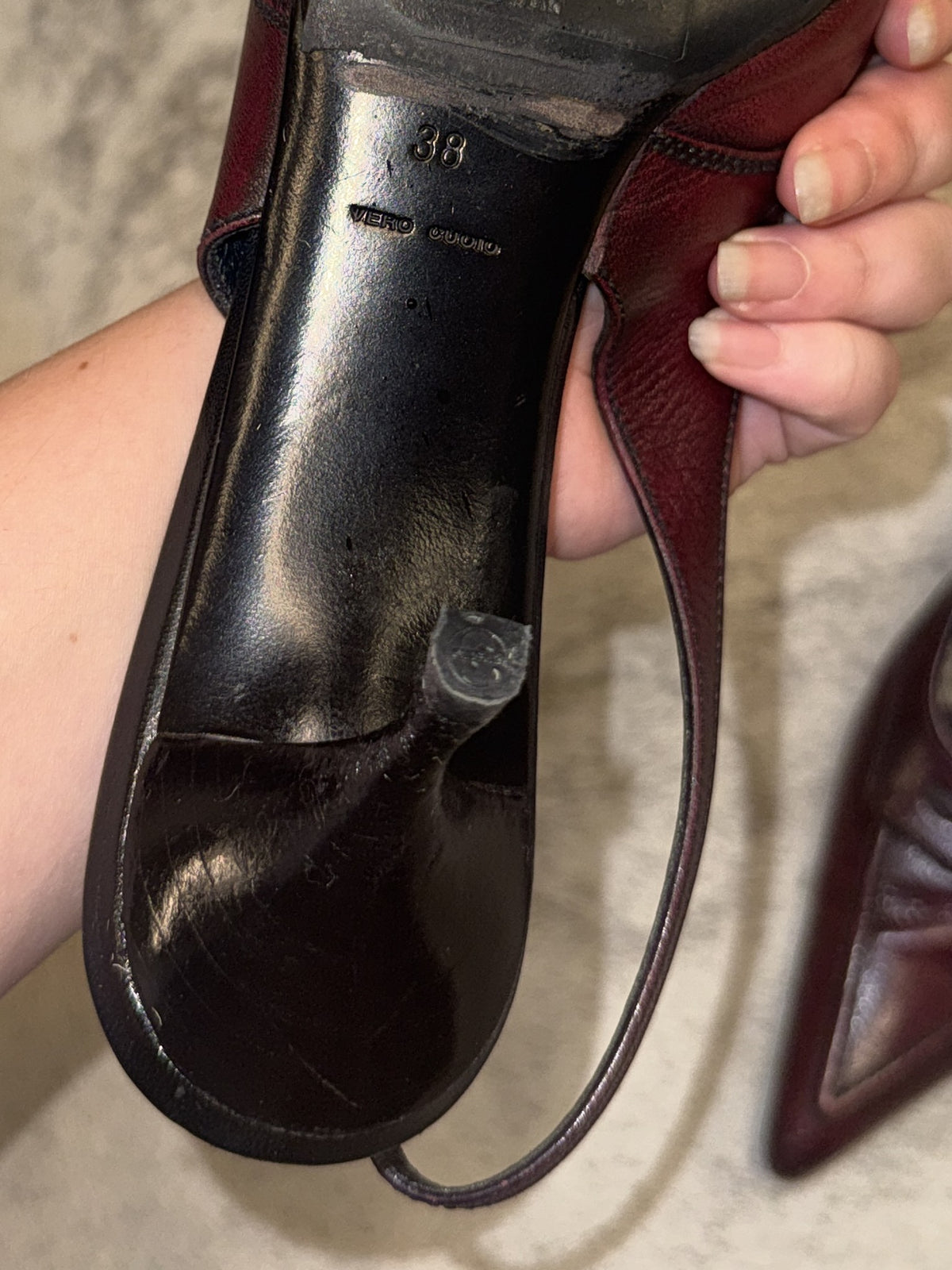 Prada Pointed Penny Slingback Kitten Heels