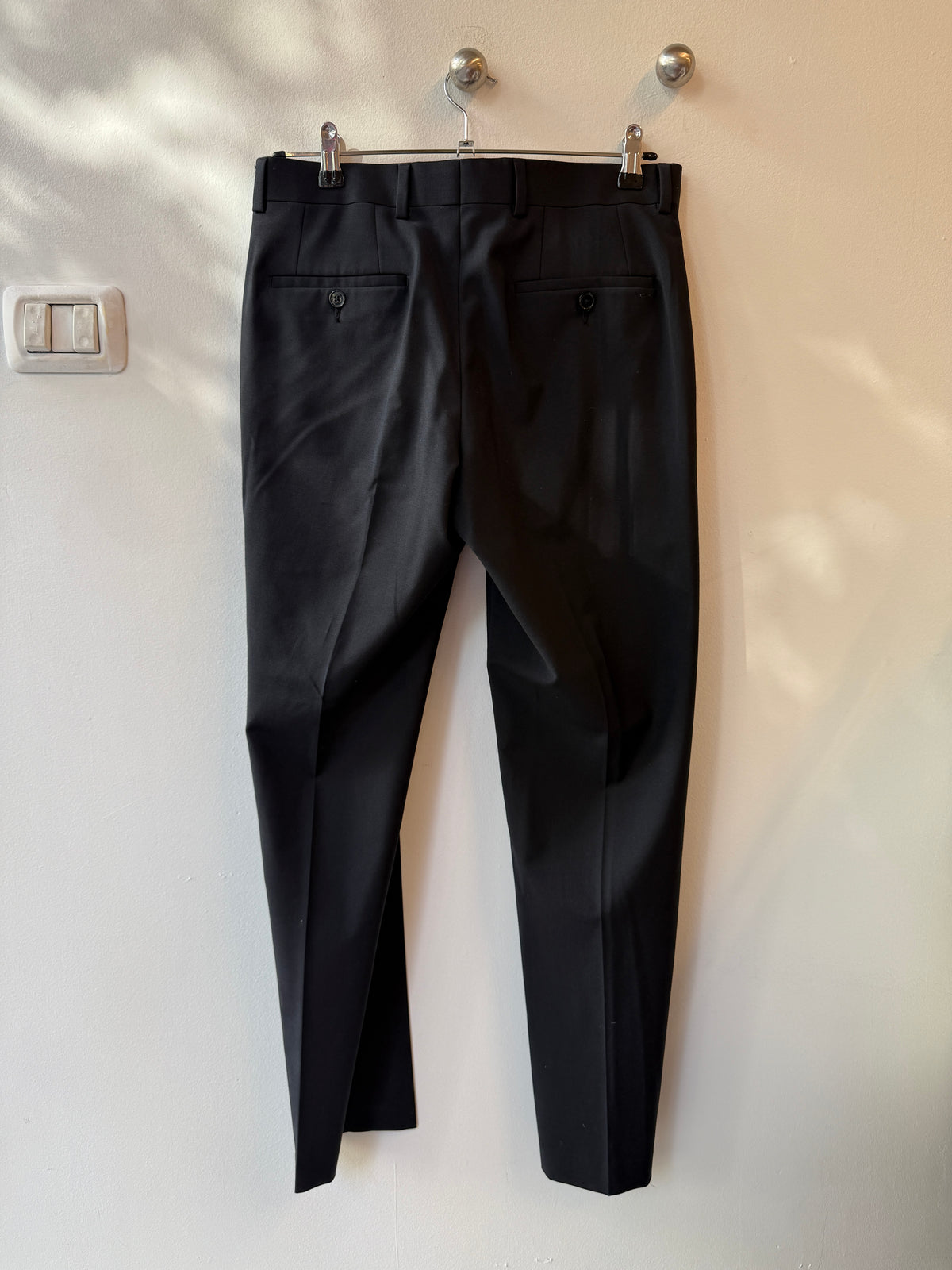 Bar III Black Wool-Blend Tailored Trousers
